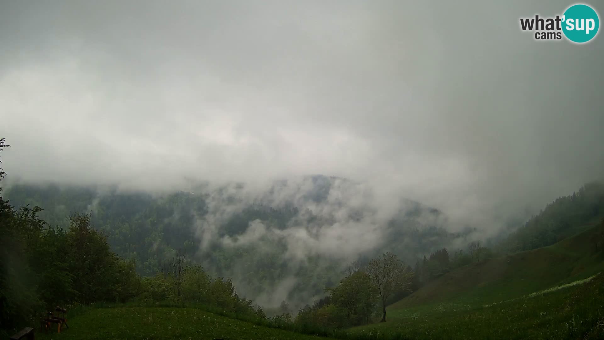 Webcam Brunarica Dražgoše – Live View of Ratitovec (1666 m)