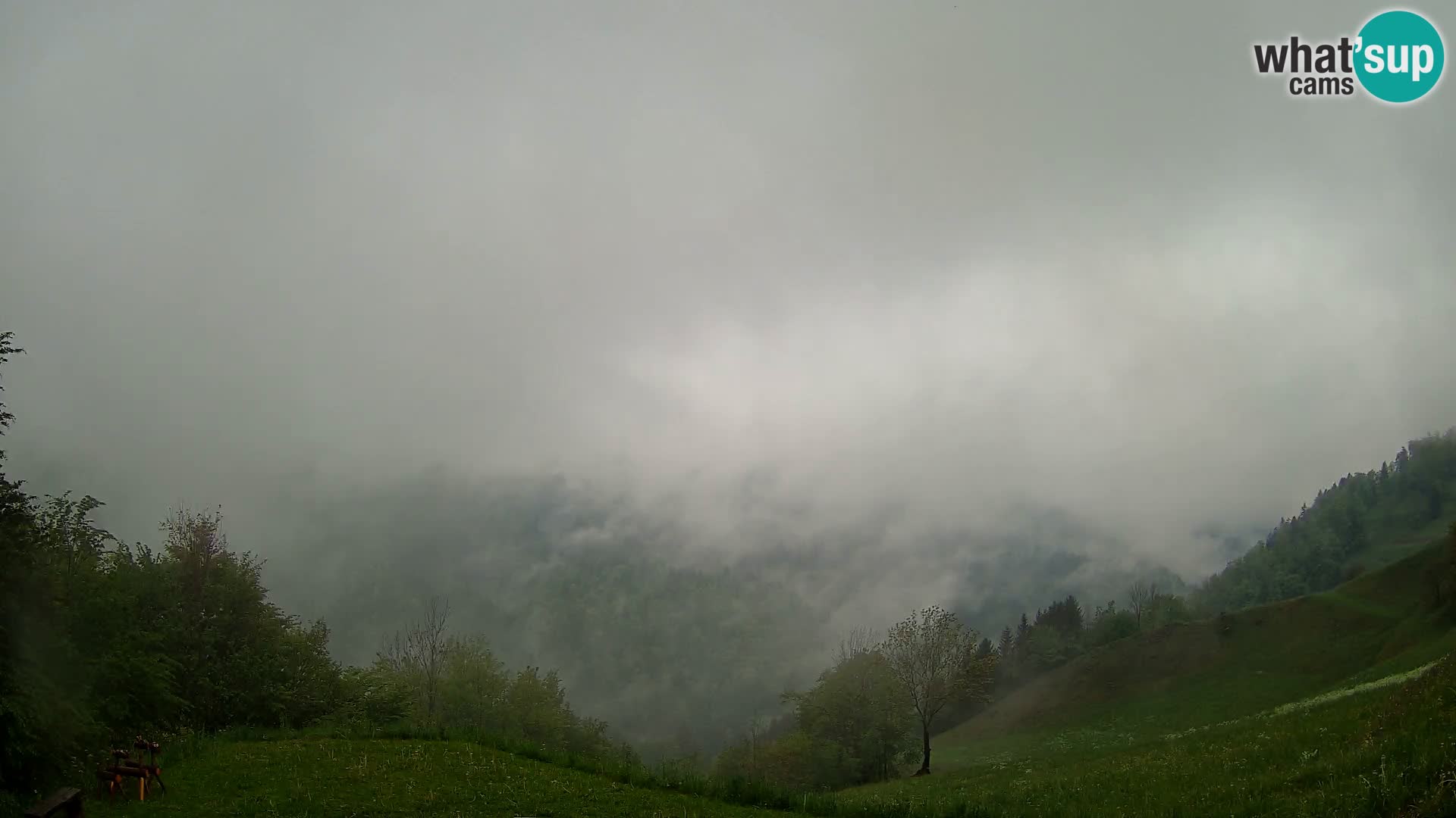 Webcam Brunarica Dražgoše – Live View of Ratitovec (1666 m)
