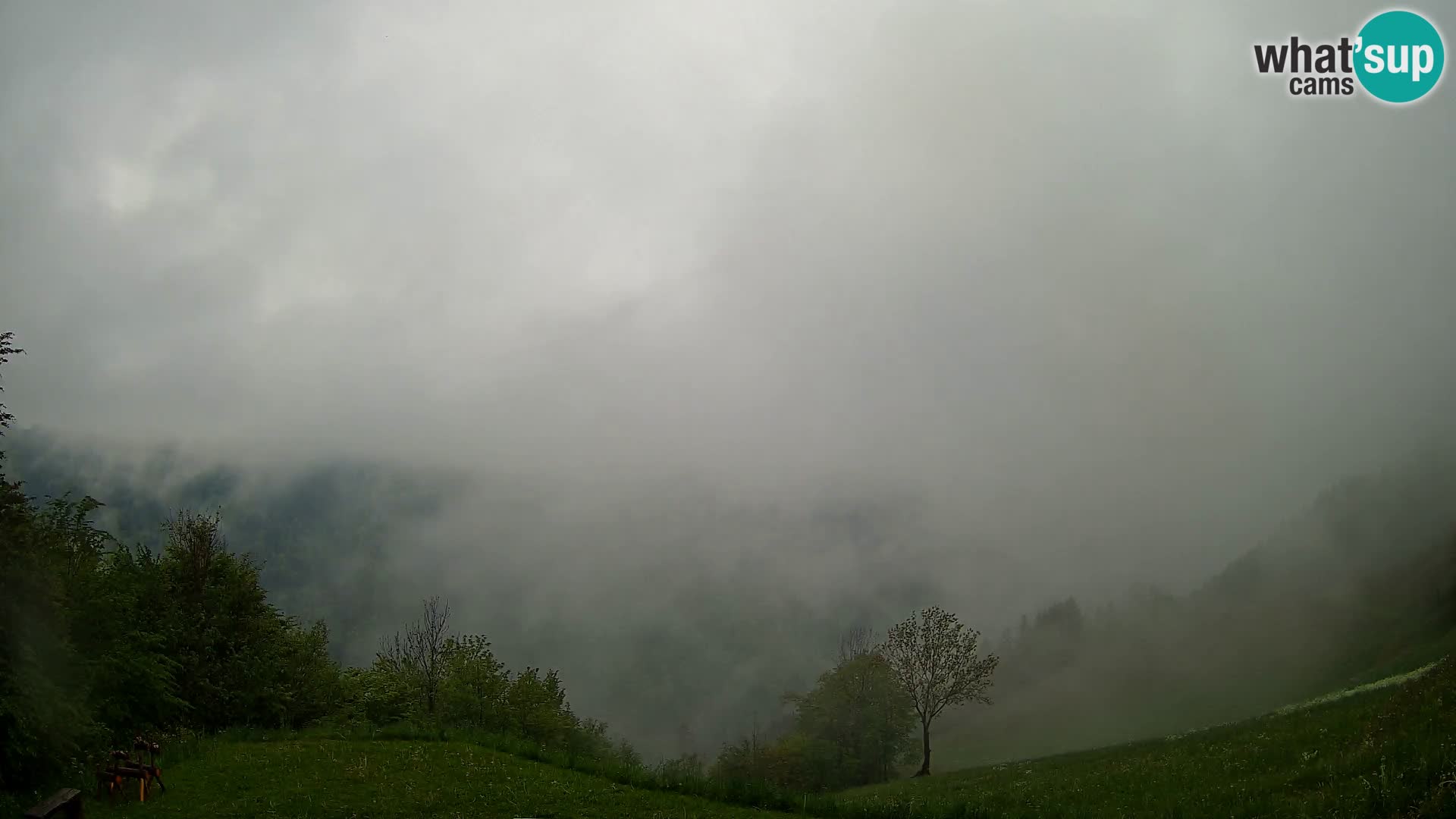 Webcam Brunarica Dražgoše – Live View of Ratitovec (1666 m)