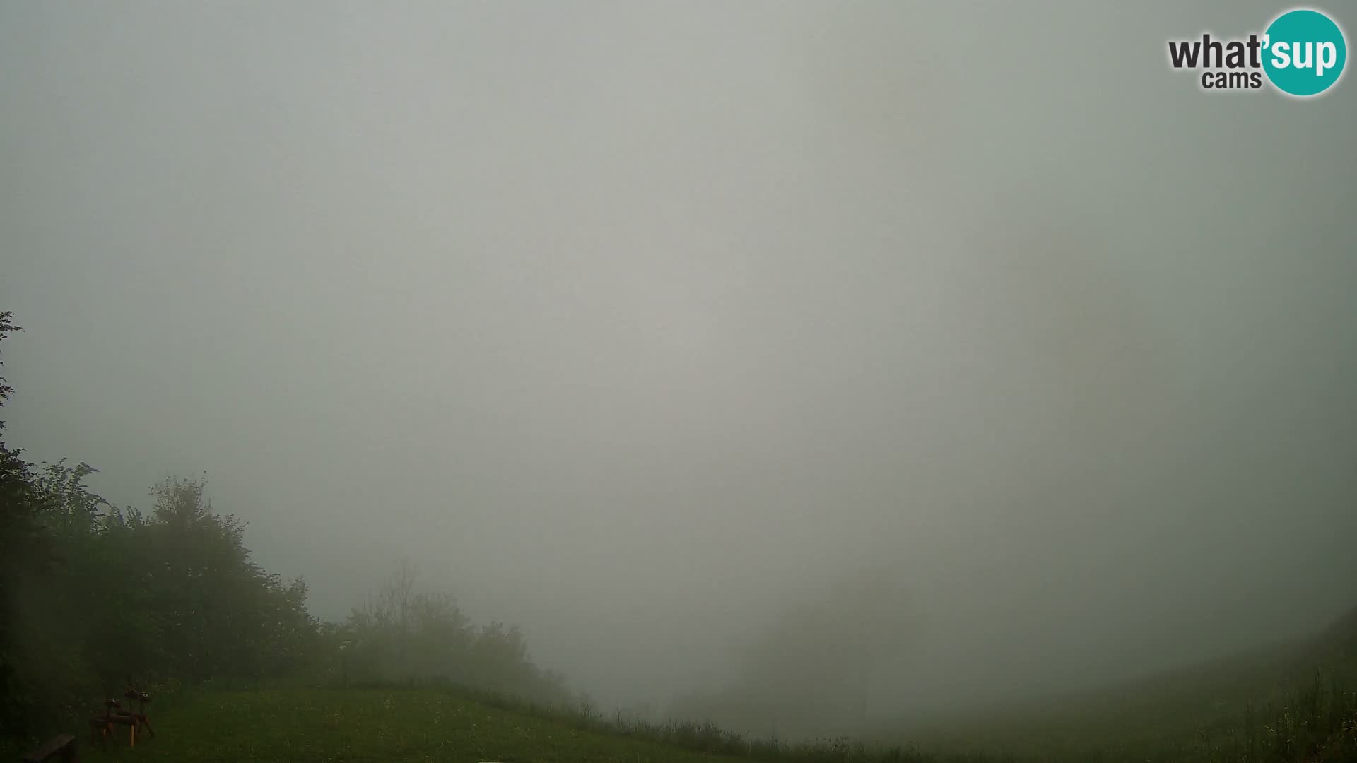 Spletna kamera Brunarica Dražgoše – Pogled v živo na Ratitovec (1666 m)