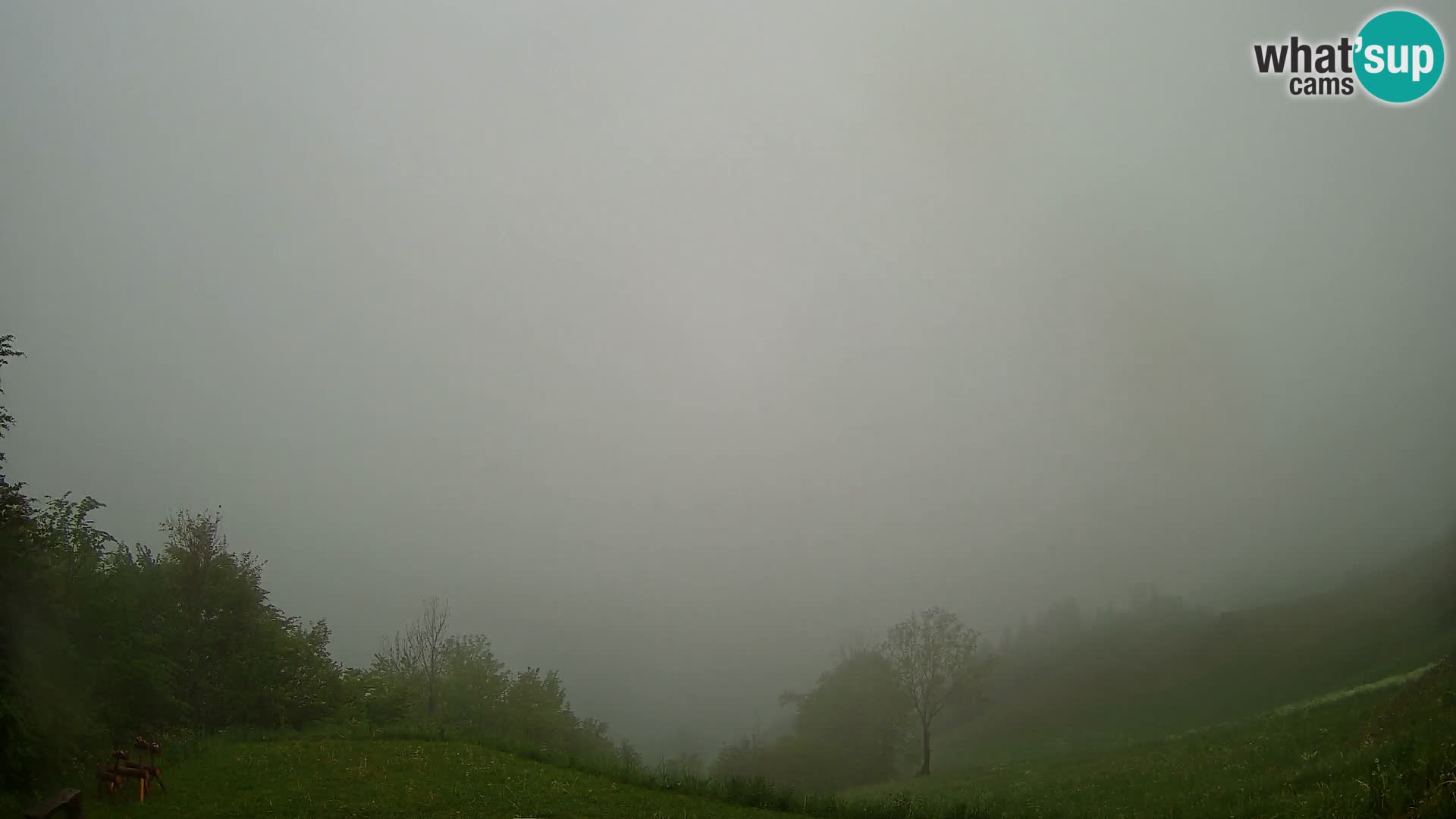 Webcam Brunarica Dražgoše – Vista live sul Ratitovec (1666 m)