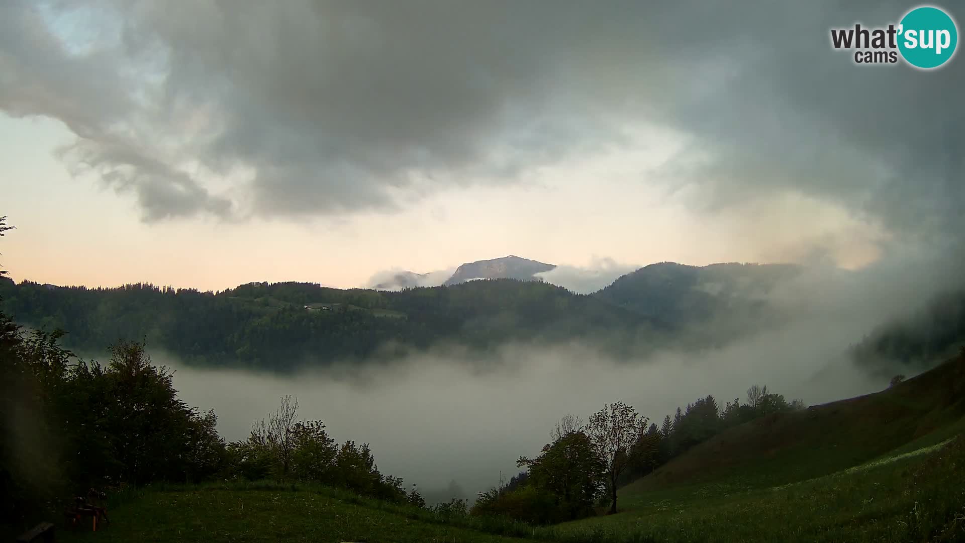 Webcam Brunarica Dražgoše – Live View of Ratitovec (1666 m)