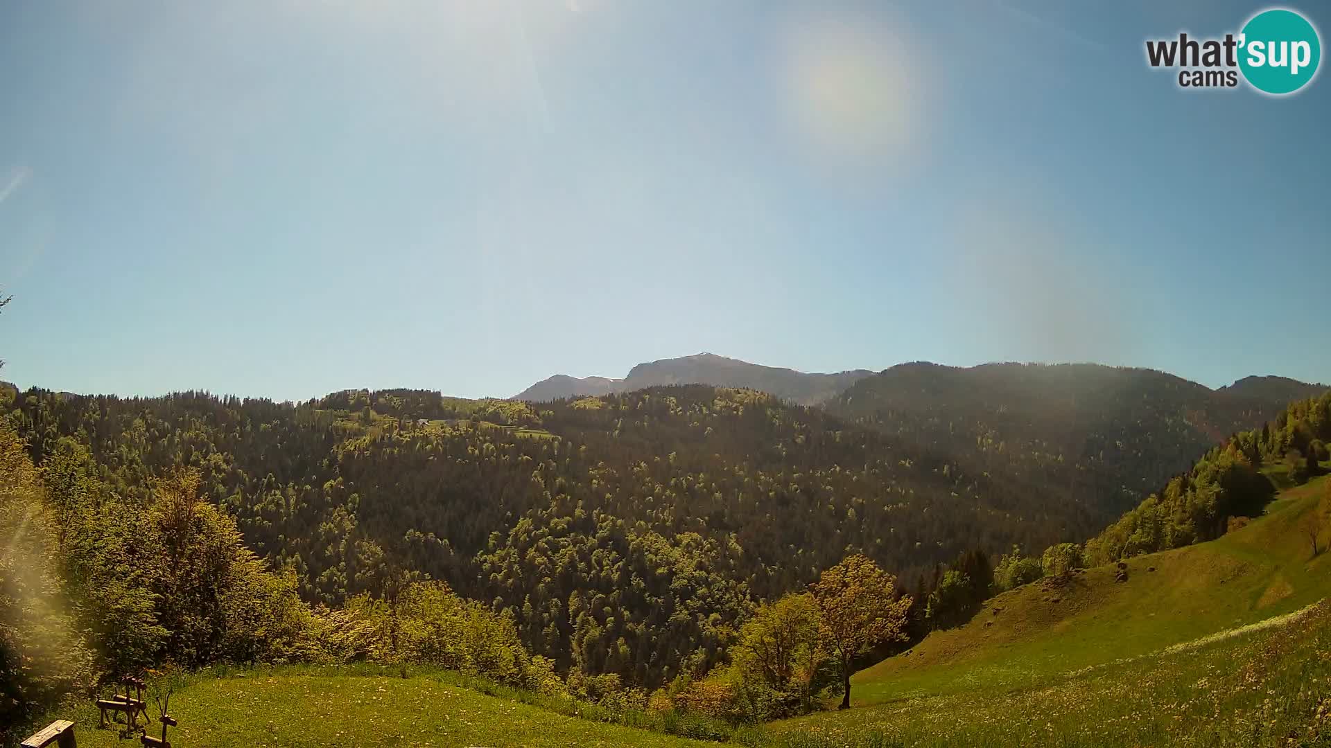 Webcam Brunarica Dražgoše – Live View of Ratitovec (1666 m)