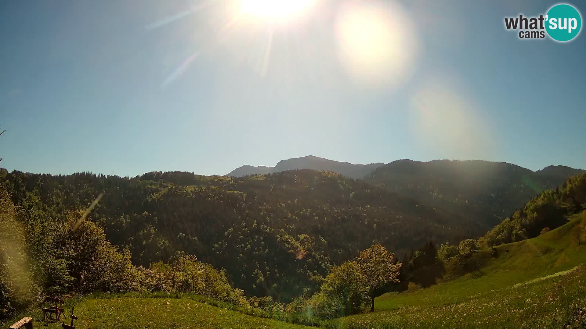 Webcam Brunarica Dražgoše – Liveblick auf Ratitovec (1666 m)