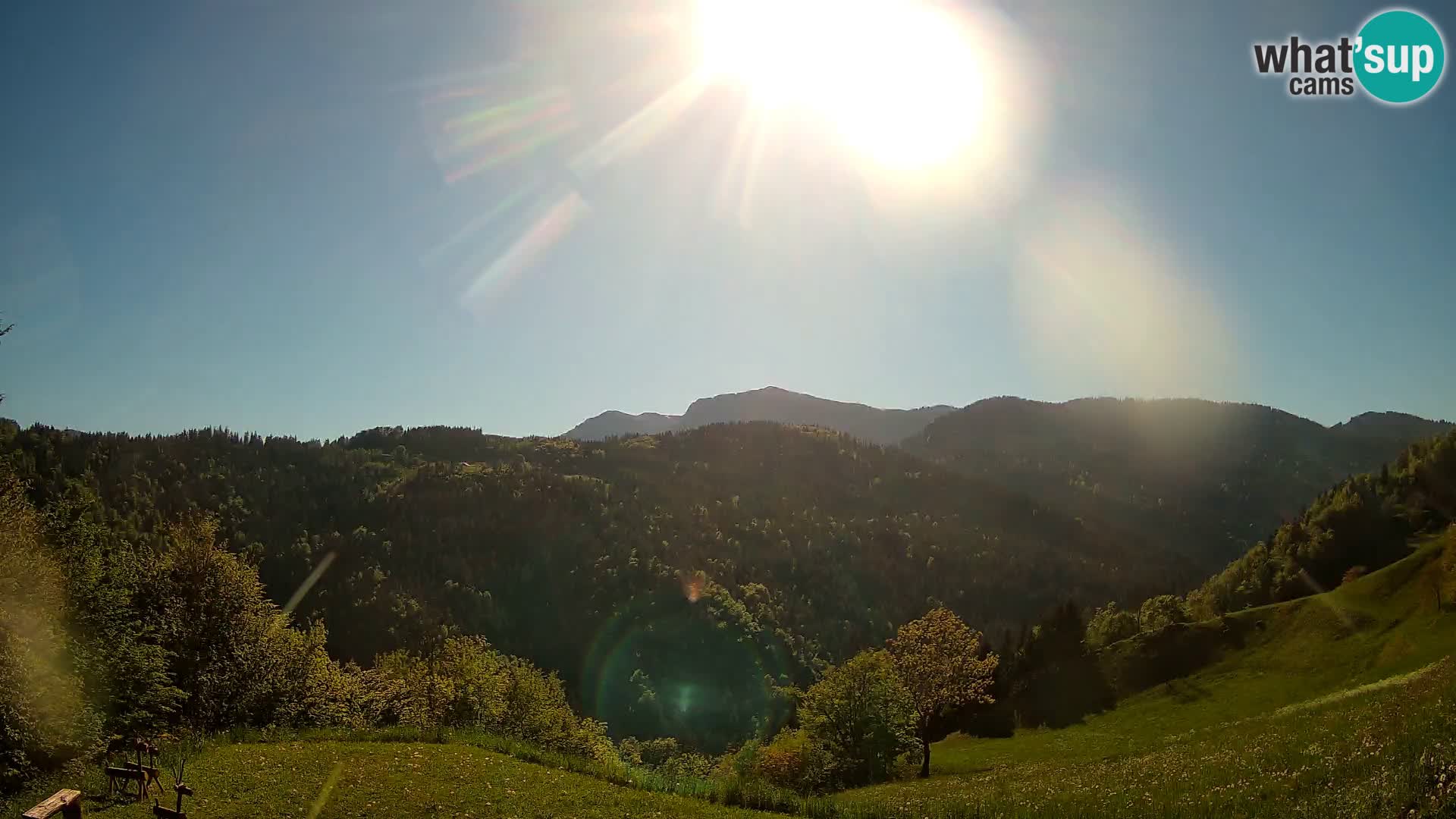 Webcam Brunarica Dražgoše – Live View of Ratitovec (1666 m)