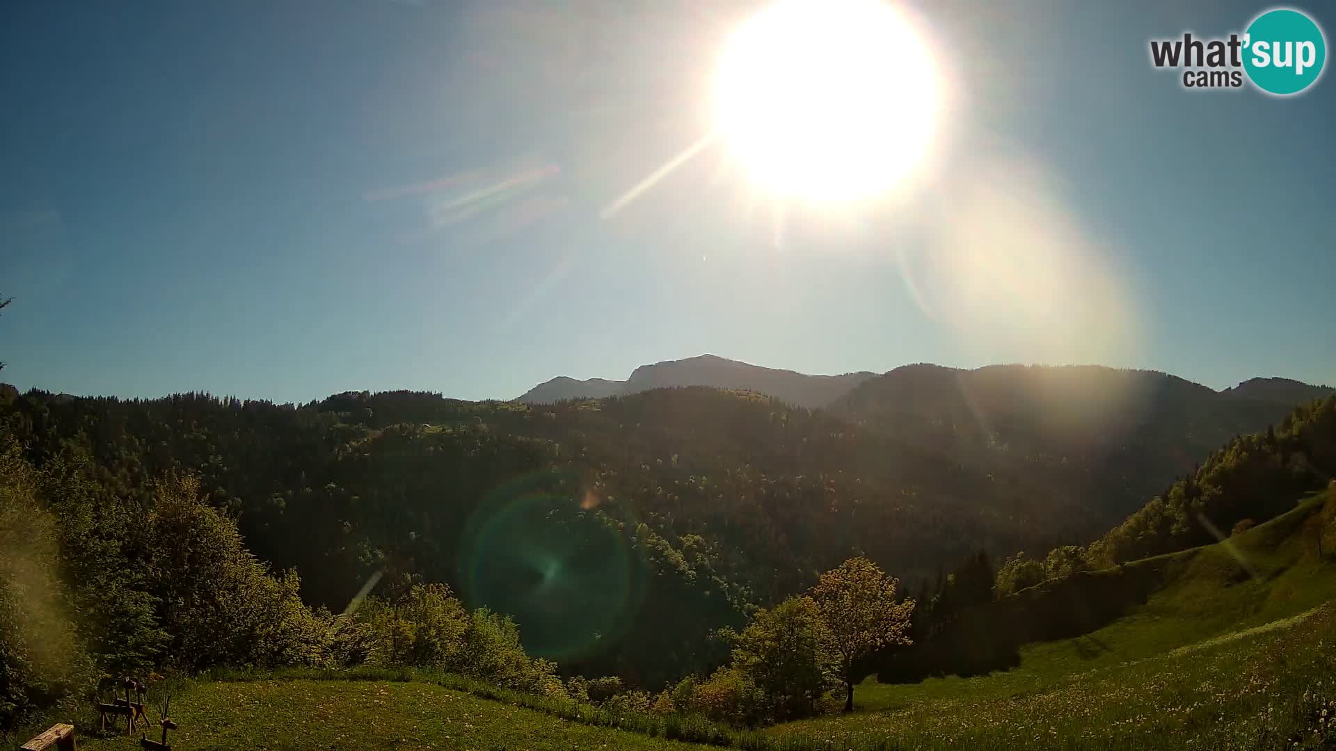 Webcam Brunarica Dražgoše – Live View of Ratitovec (1666 m)