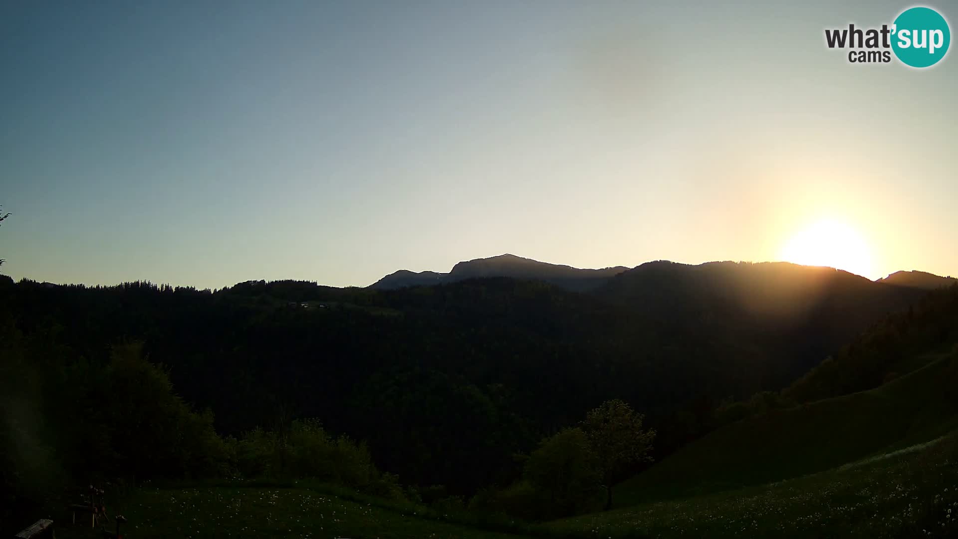 Webcam Brunarica Dražgoše – Vista live sul Ratitovec (1666 m)