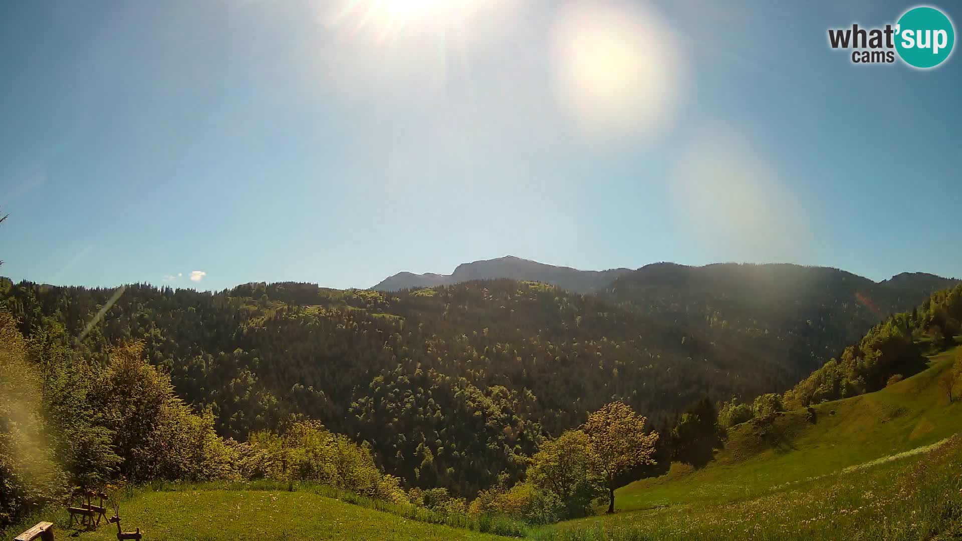 Web kamera Brunarica Dražgoše – Pogled uživo na Ratitovec (1666 m)