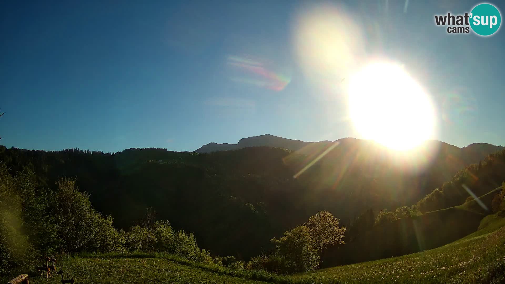 Webcam Brunarica Dražgoše – Live View of Ratitovec (1666 m)
