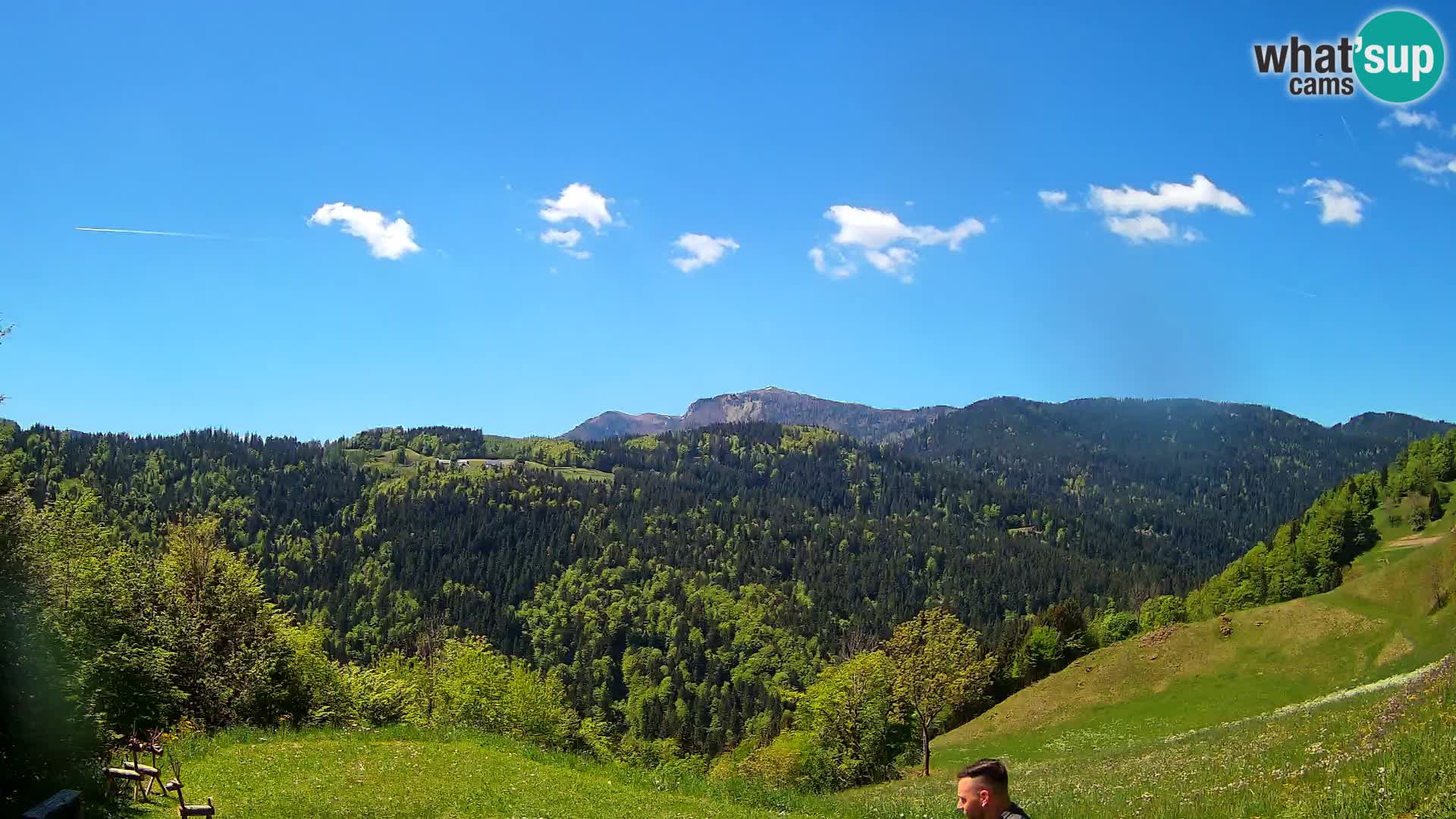 Webcam Brunarica Dražgoše – Vista live sul Ratitovec (1666 m)