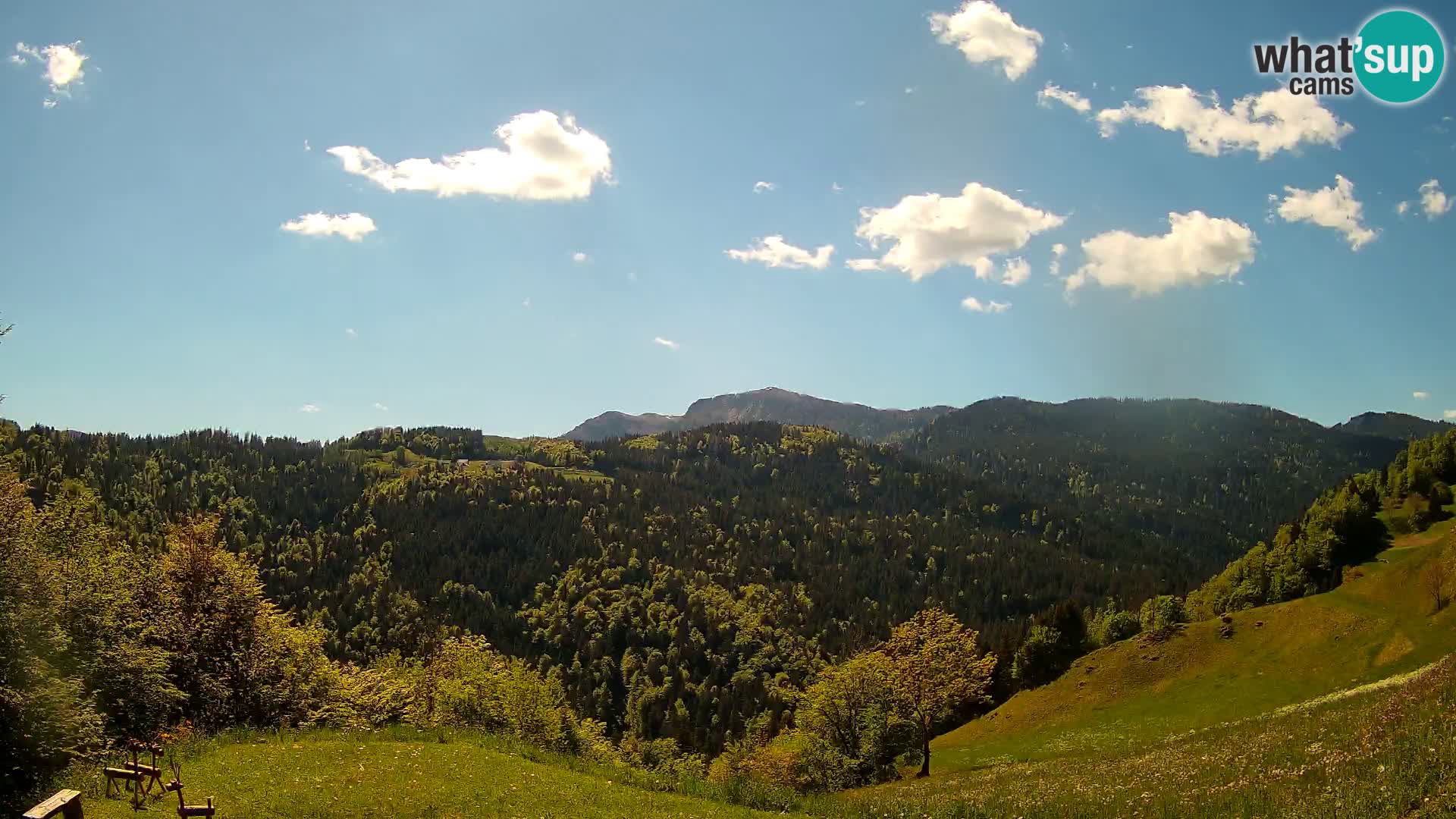 Webcam Brunarica Dražgoše – Liveblick auf Ratitovec (1666 m)