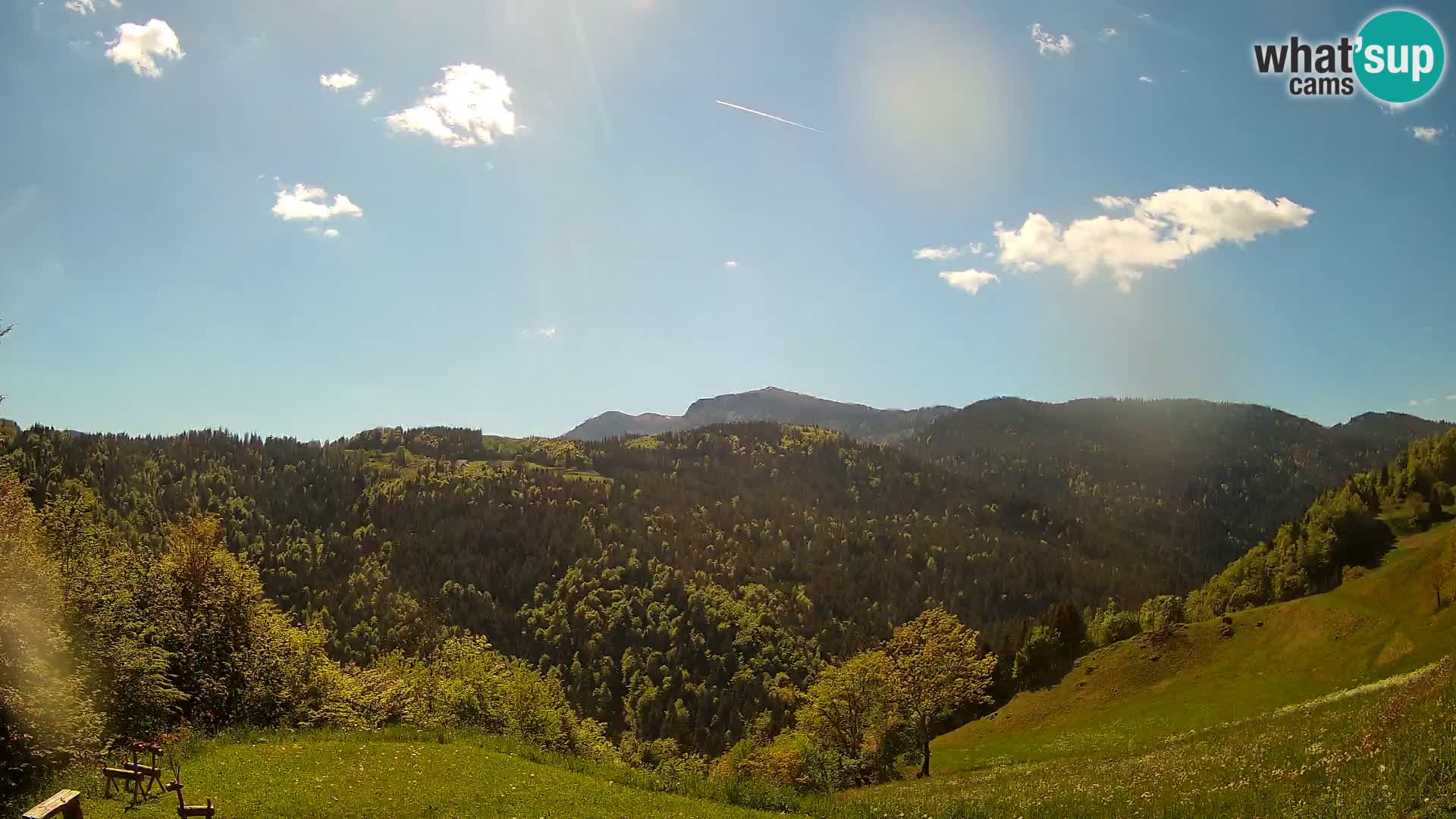 Webcam Brunarica Dražgoše – Live View of Ratitovec (1666 m)