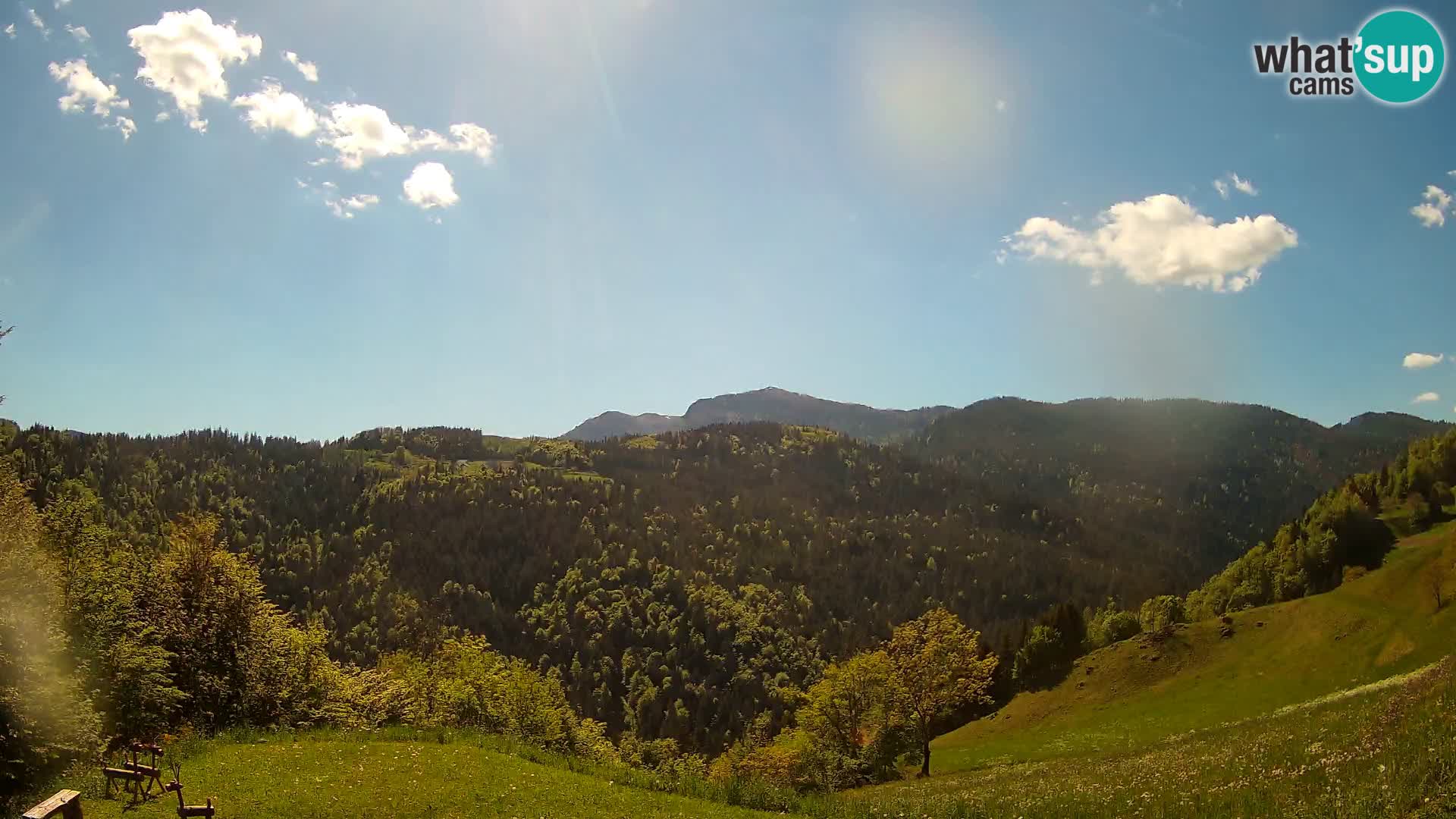 Webcam Brunarica Dražgoše – Live View of Ratitovec (1666 m)