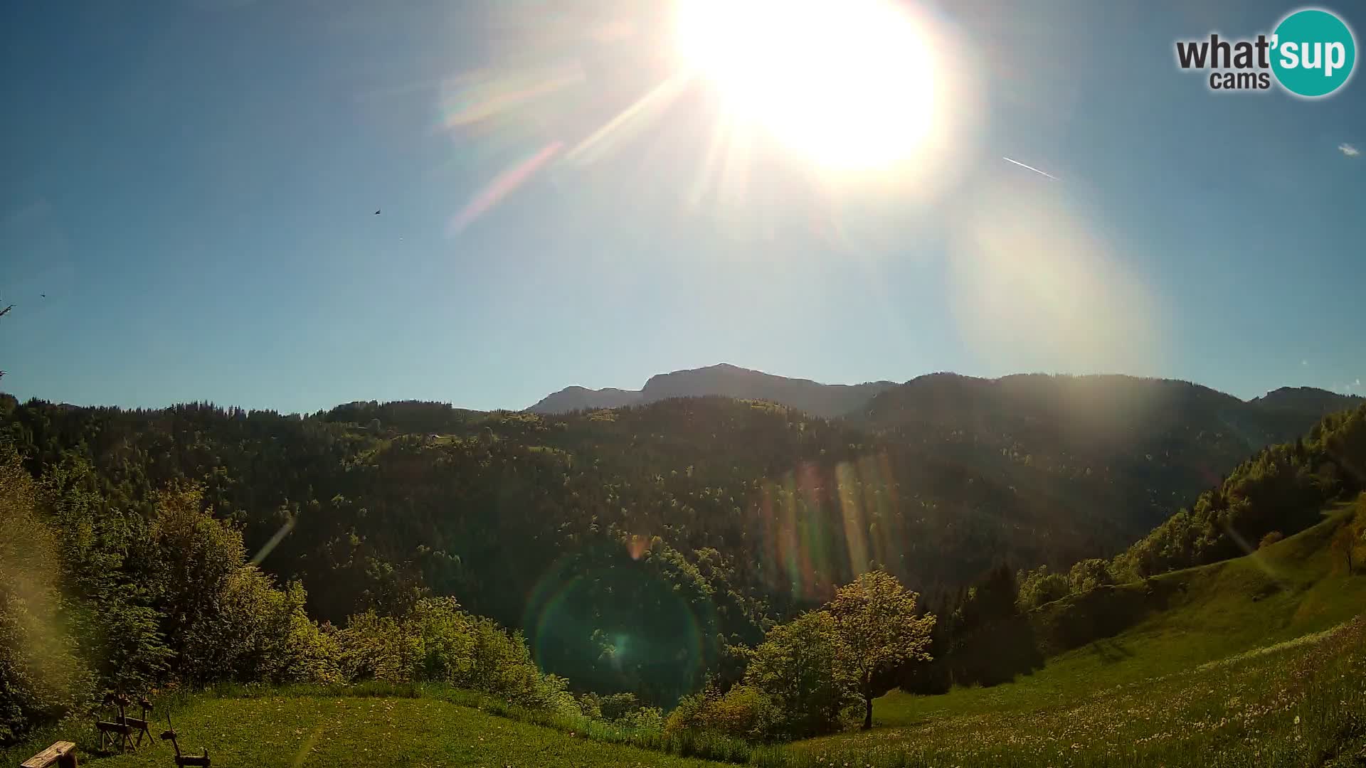 Webcam Brunarica Dražgoše – Live View of Ratitovec (1666 m)