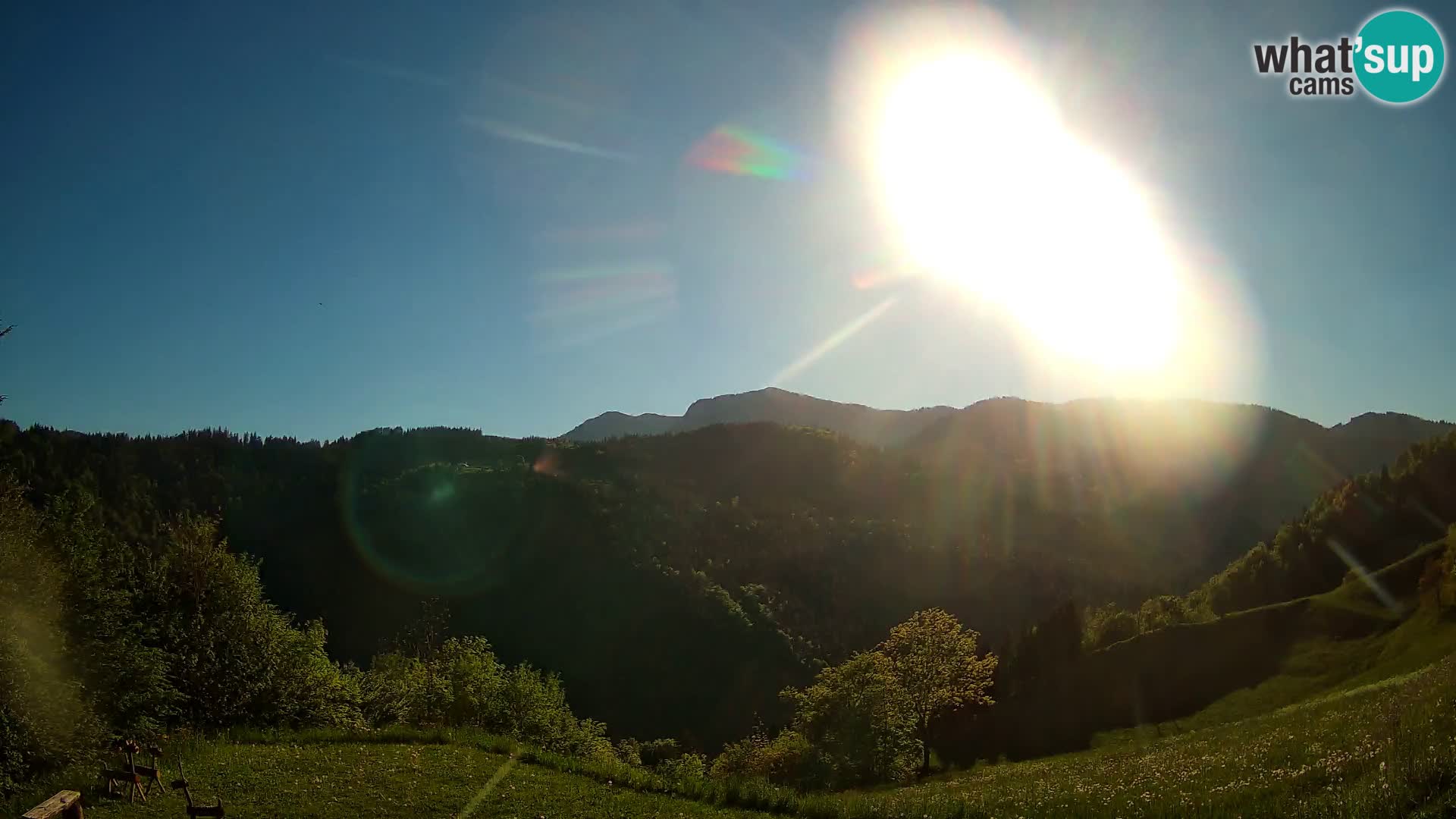 Webcam Brunarica Dražgoše – Live View of Ratitovec (1666 m)