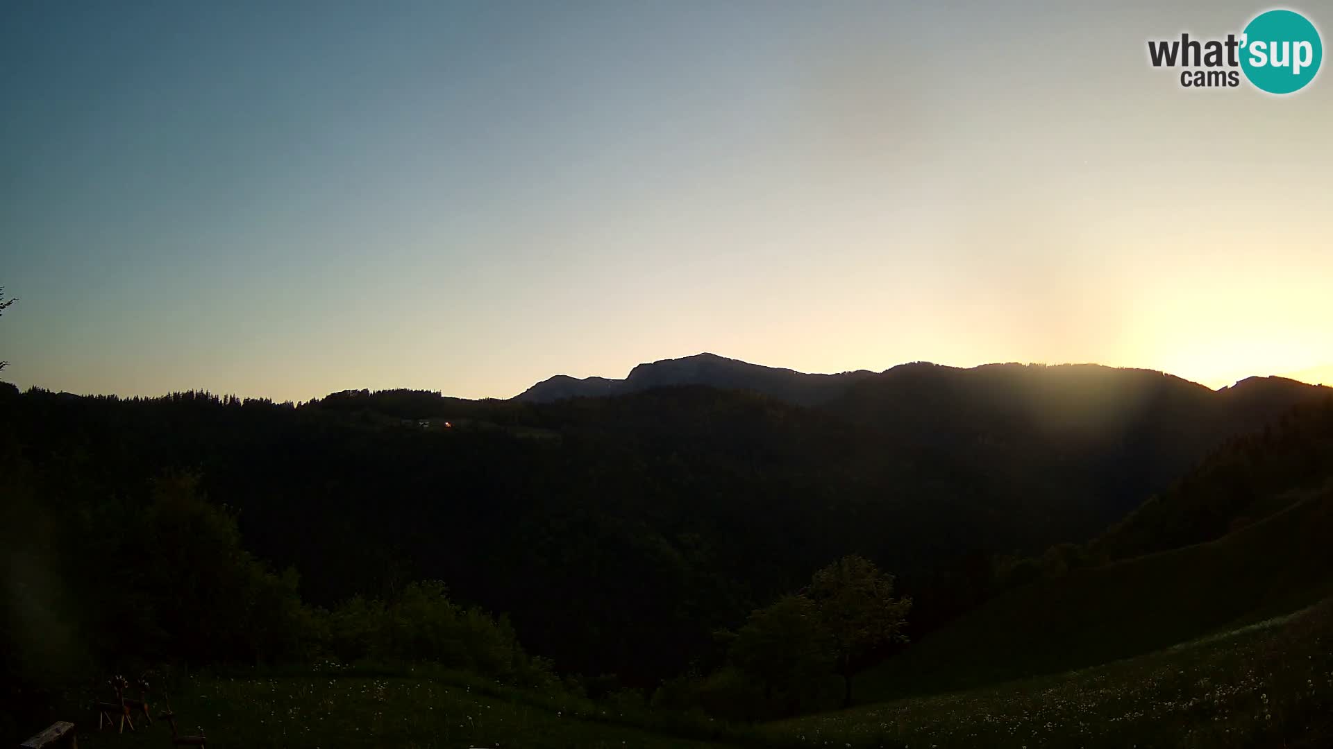 Webcam Brunarica Dražgoše – Vista live sul Ratitovec (1666 m)