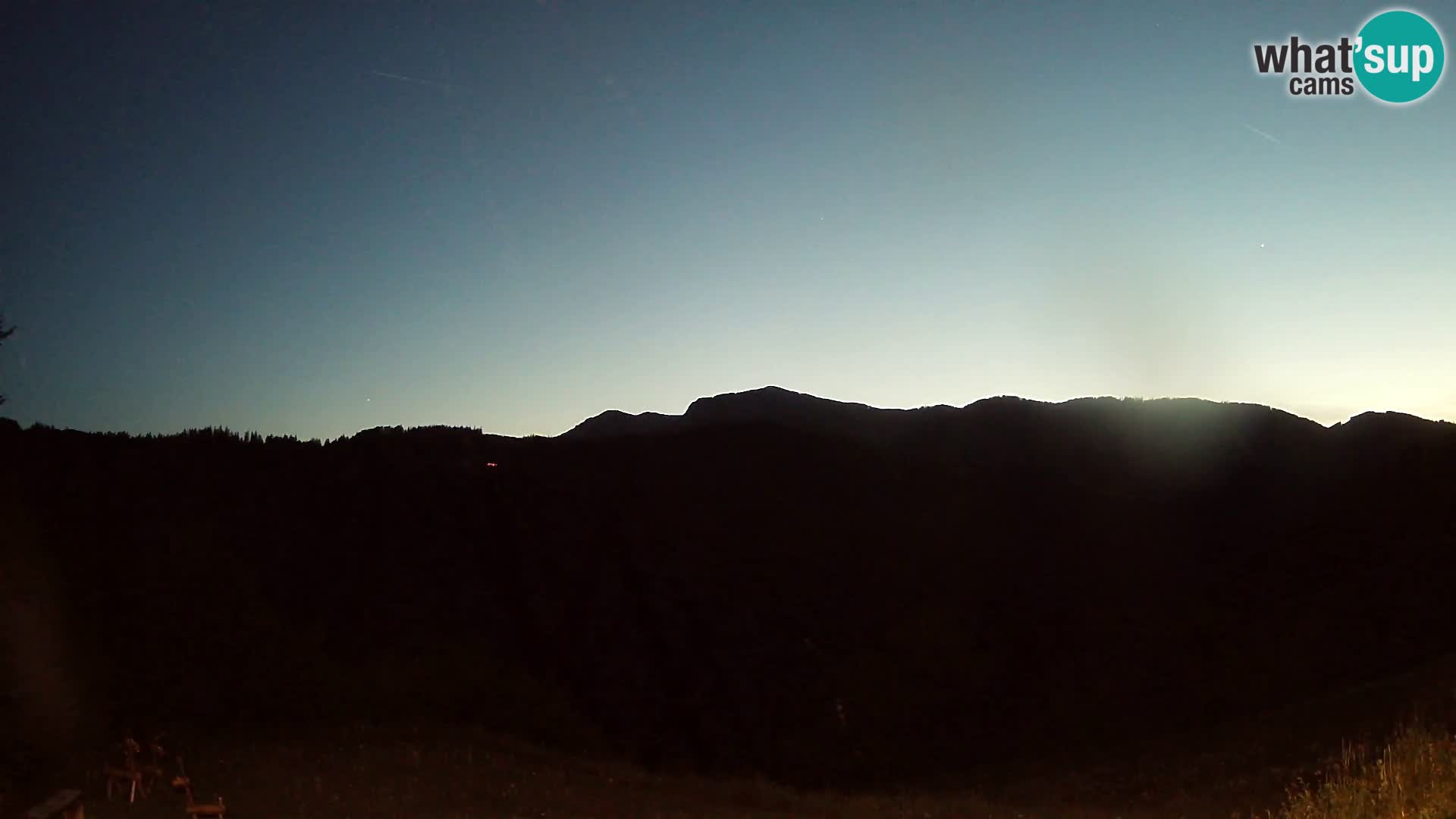 Webcam Brunarica Dražgoše – Vista live sul Ratitovec (1666 m)