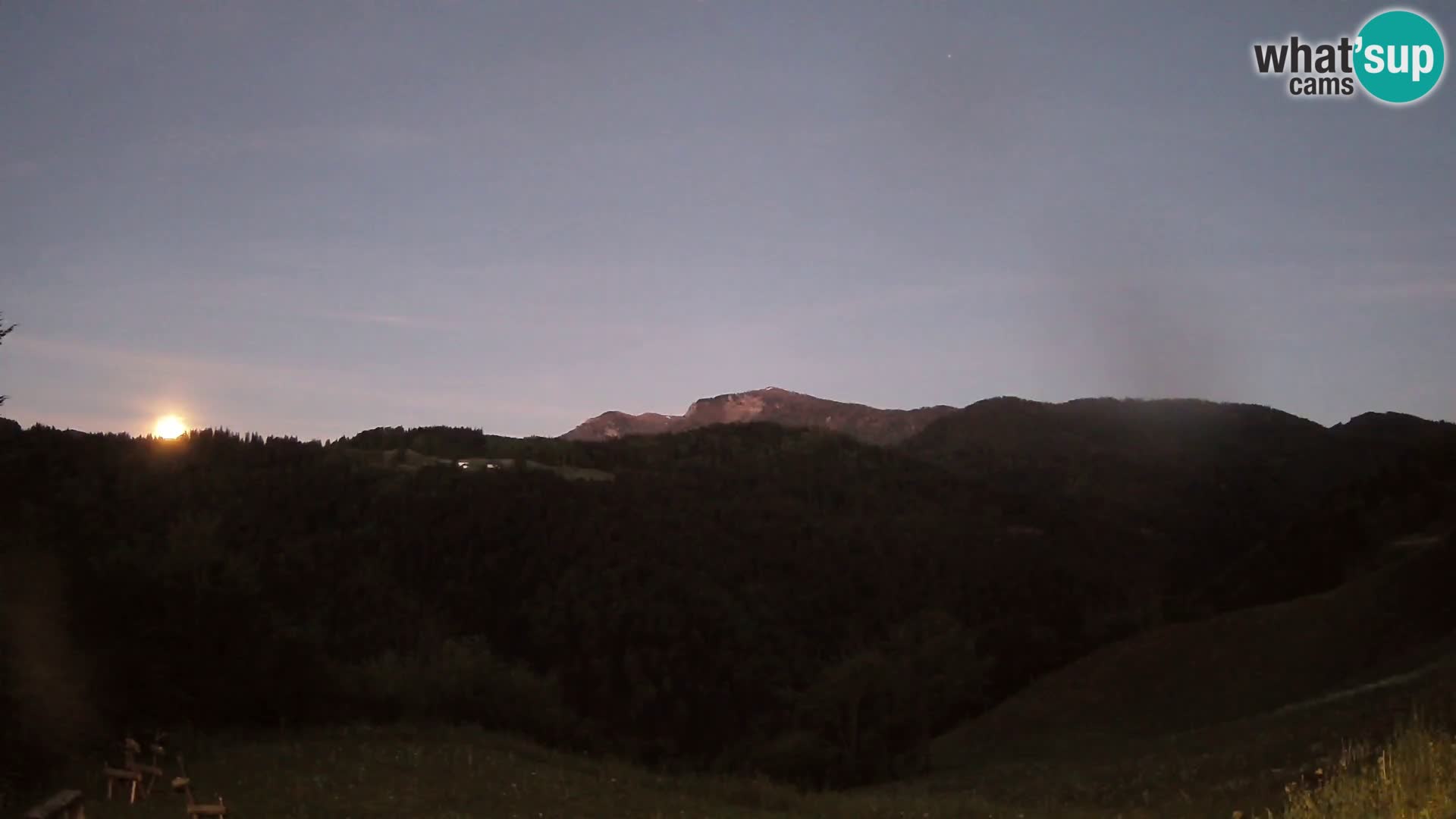 Webcam Brunarica Dražgoše – Live View of Ratitovec (1666 m)