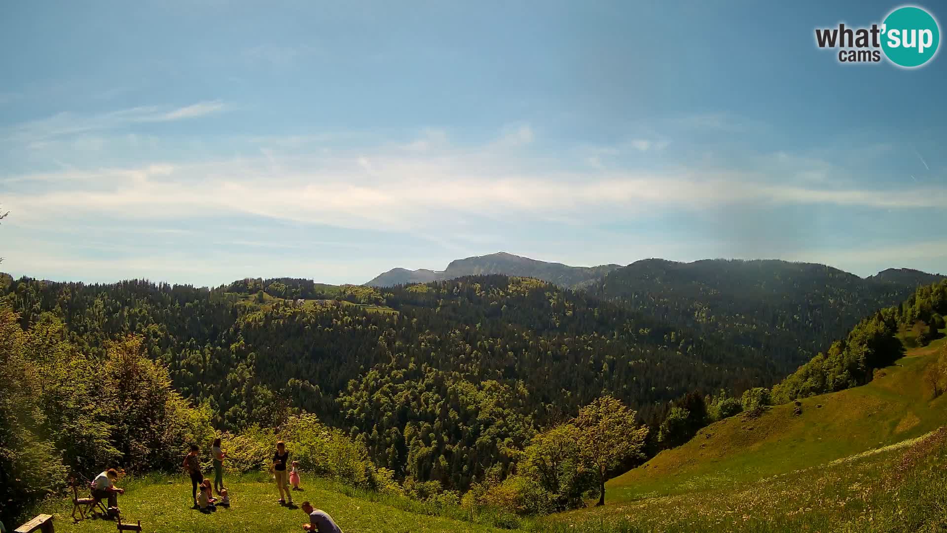 Webcam Brunarica Dražgoše – Live View of Ratitovec (1666 m)