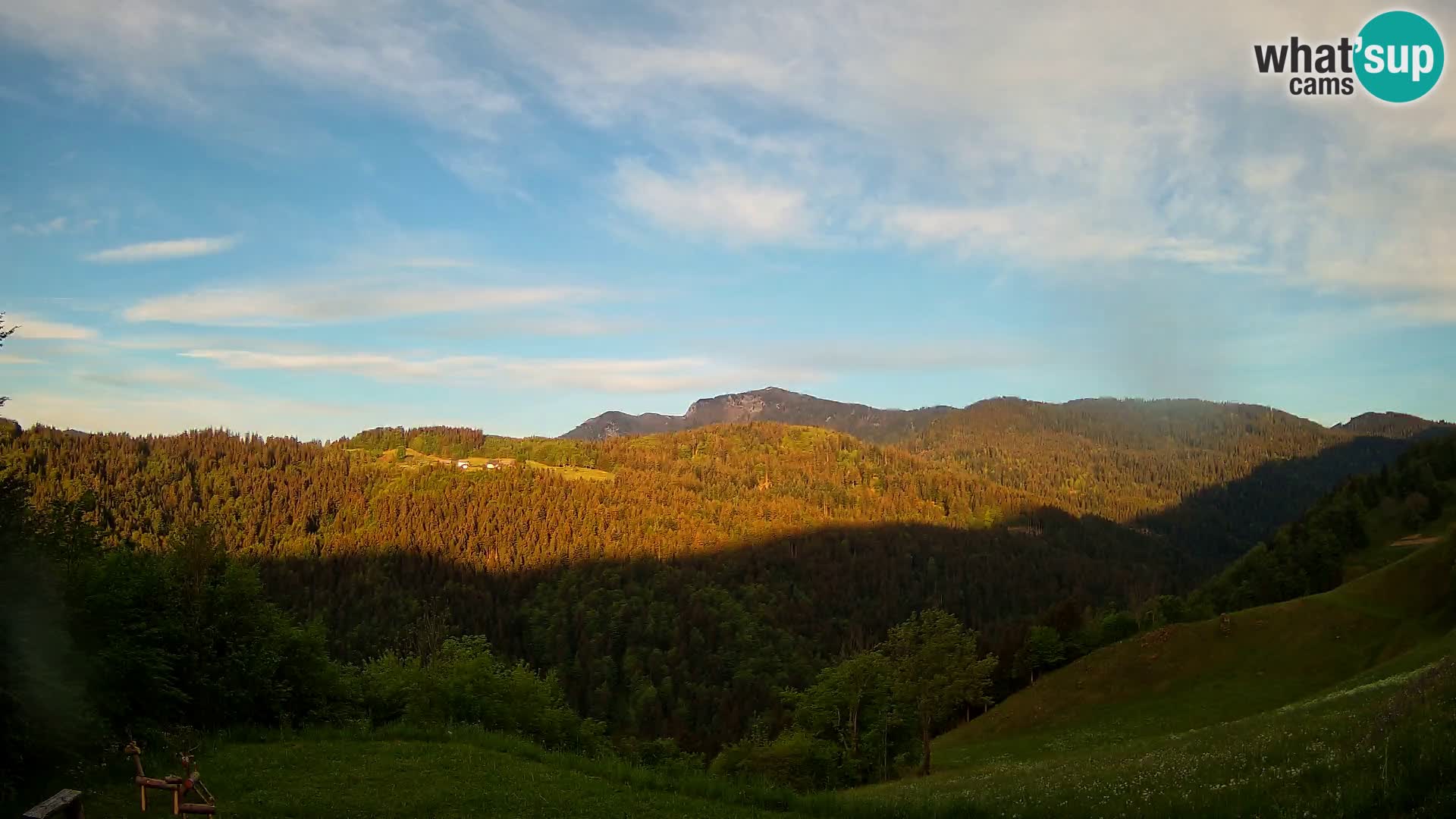 Webcam Brunarica Dražgoše – Live View of Ratitovec (1666 m)
