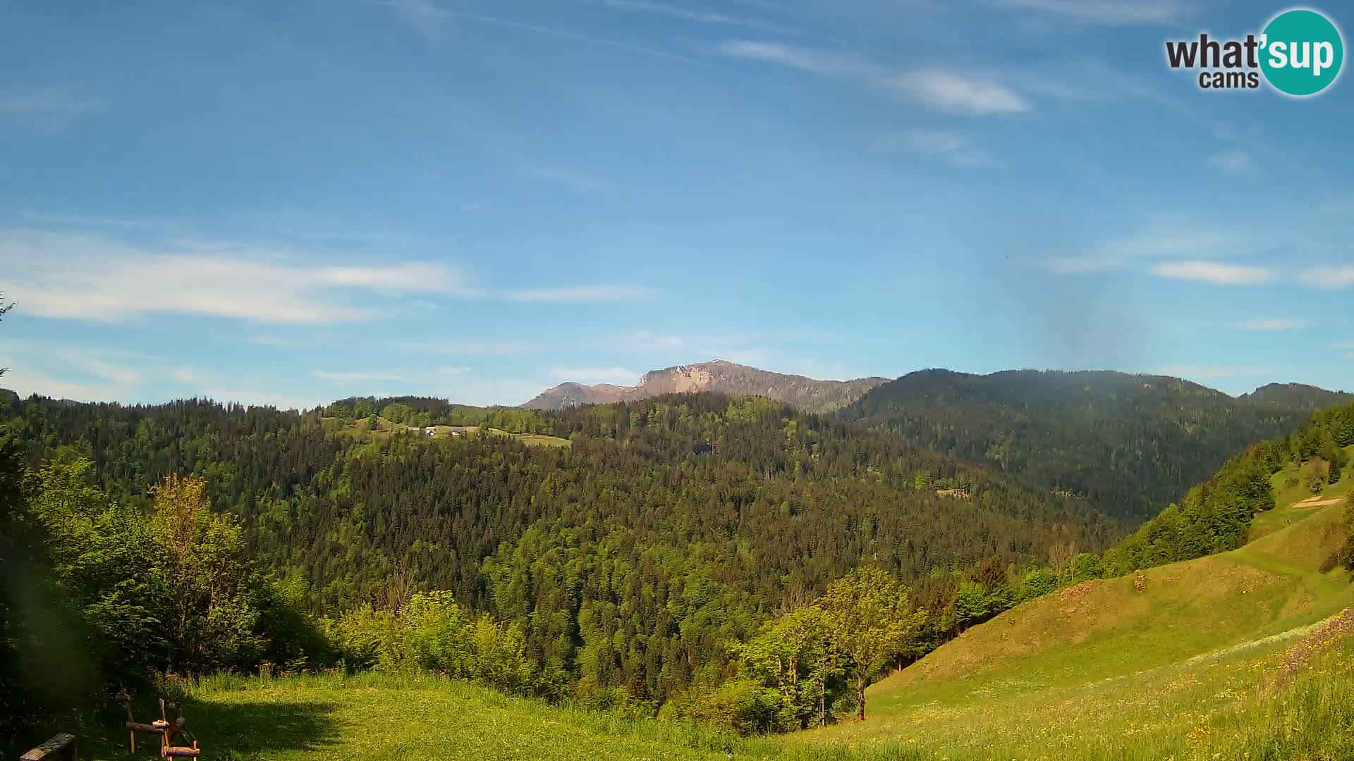 Webcam Brunarica Dražgoše – Live View of Ratitovec (1666 m)
