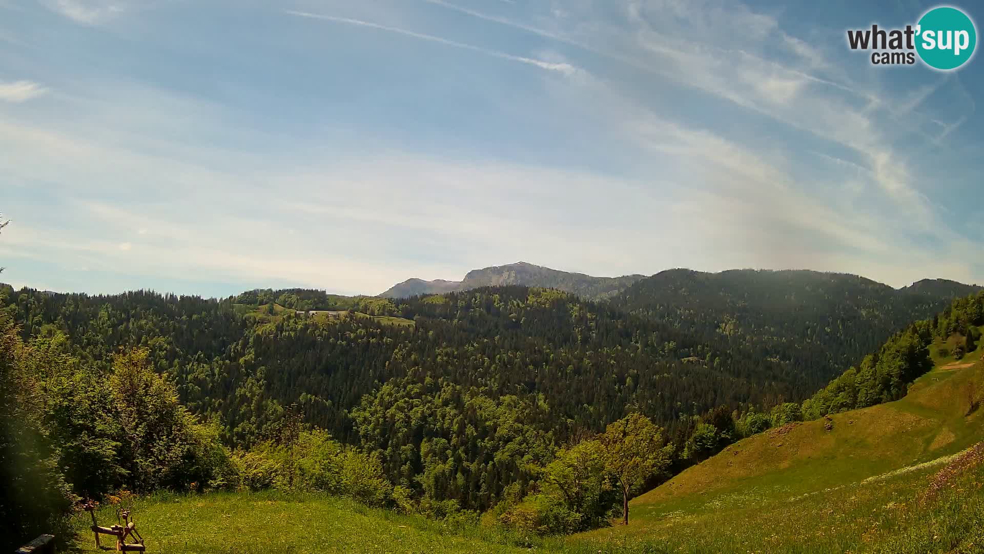 Webcam Brunarica Dražgoše – Live View of Ratitovec (1666 m)
