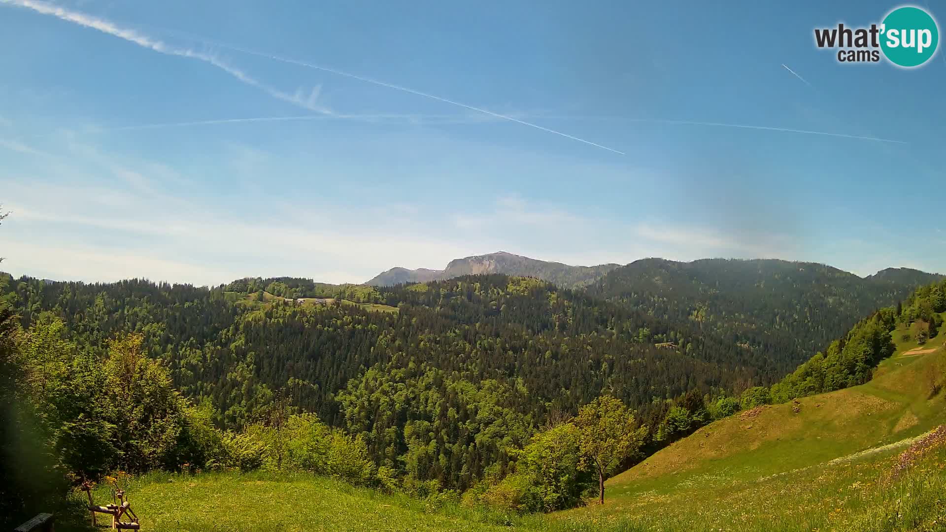 Webcam Brunarica Dražgoše – Live View of Ratitovec (1666 m)