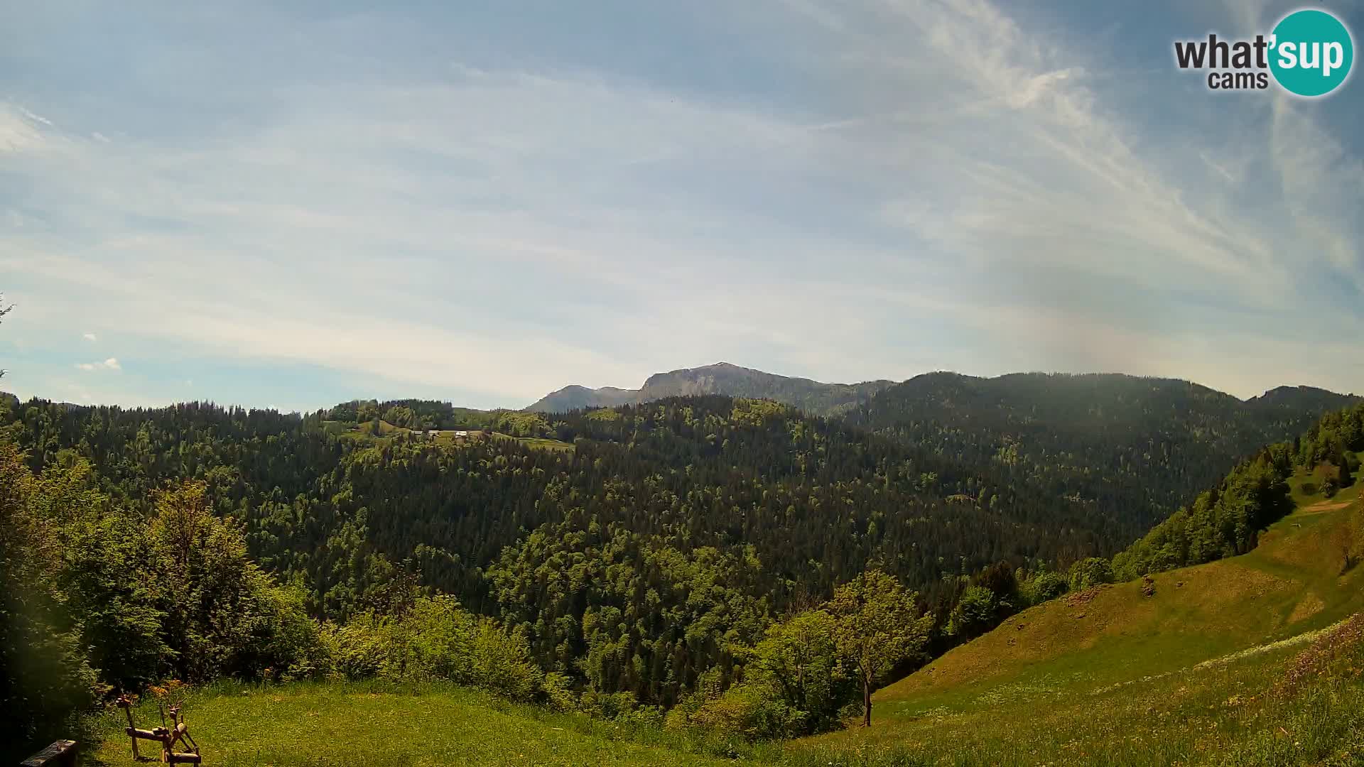 Webcam Brunarica Dražgoše – Vista live sul Ratitovec (1666 m)