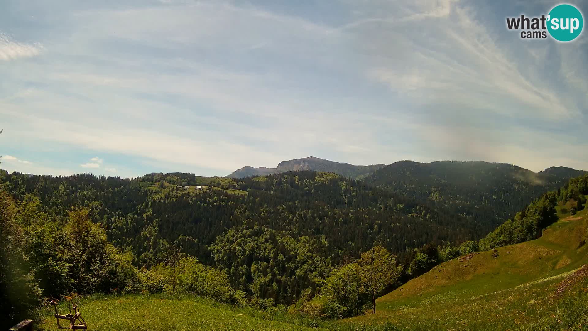 Webcam Brunarica Dražgoše – Liveblick auf Ratitovec (1666 m)