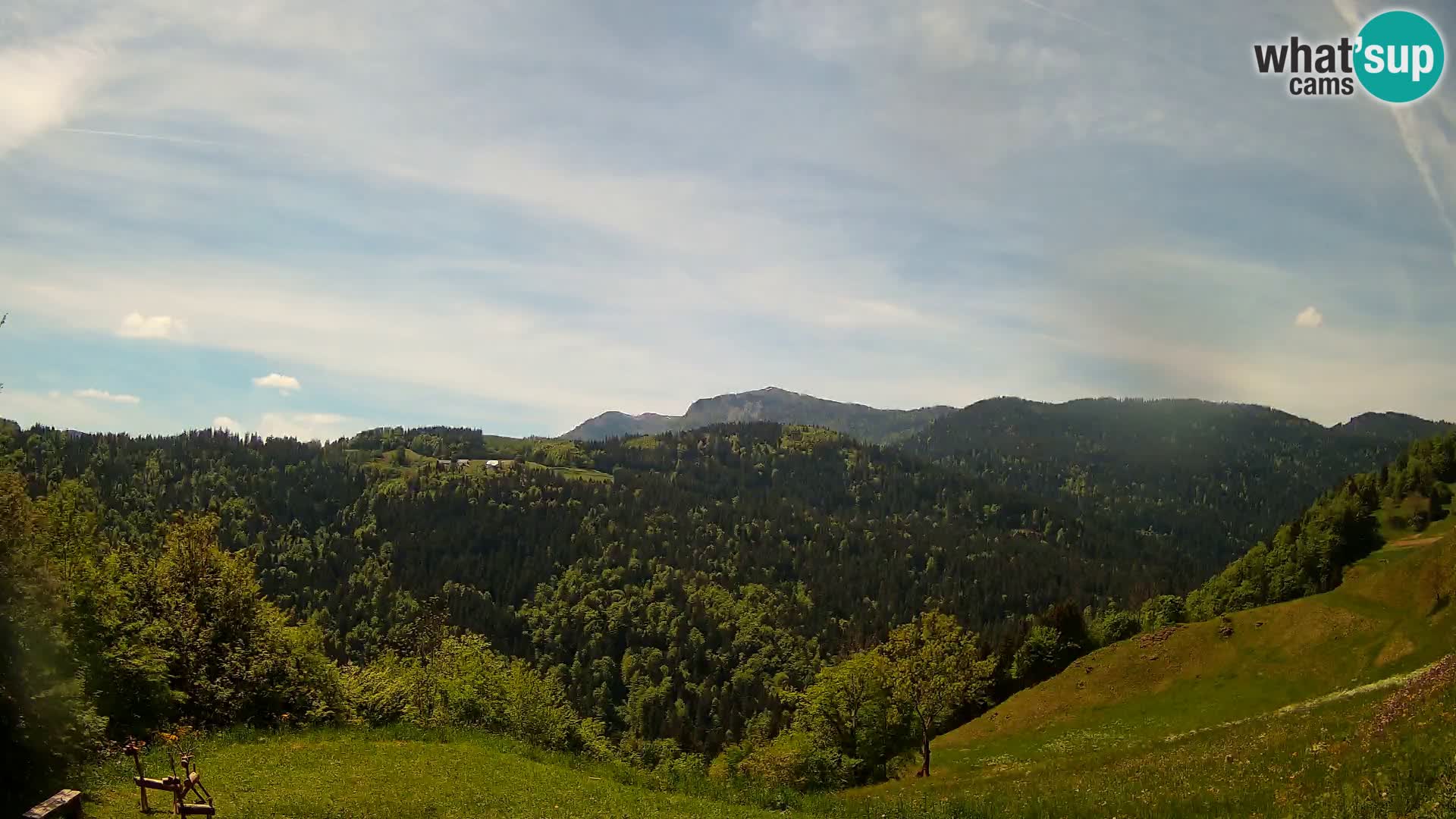 Webcam Brunarica Dražgoše – Live View of Ratitovec (1666 m)