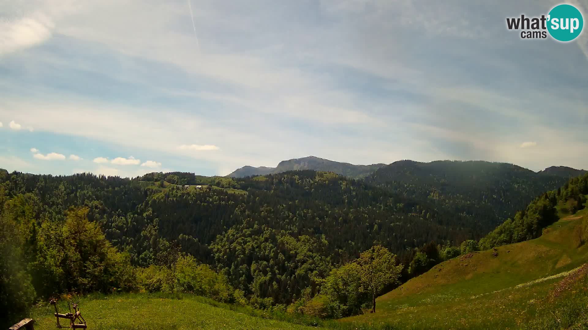 Webcam Brunarica Dražgoše – Vista live sul Ratitovec (1666 m)
