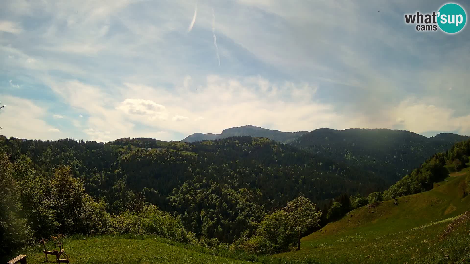 Webcam Brunarica Dražgoše – Live View of Ratitovec (1666 m)