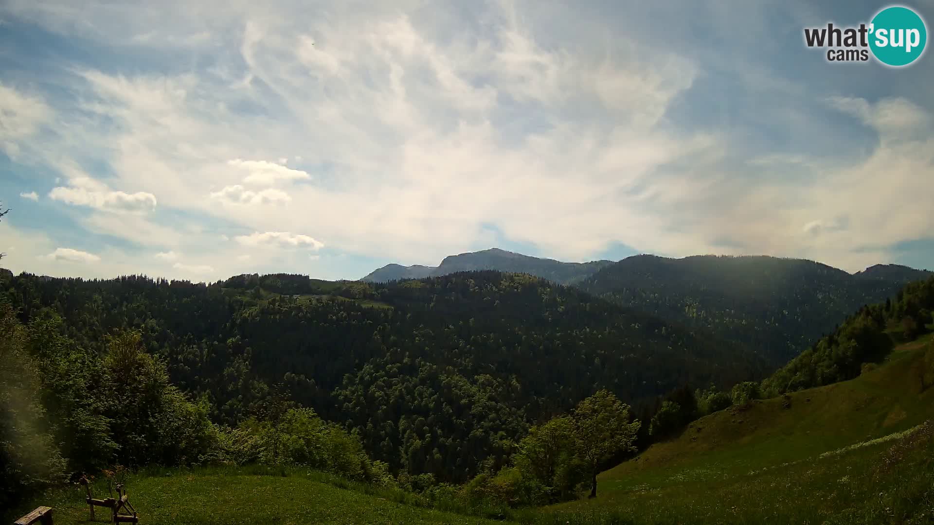 Webcam Brunarica Dražgoše – Vista live sul Ratitovec (1666 m)