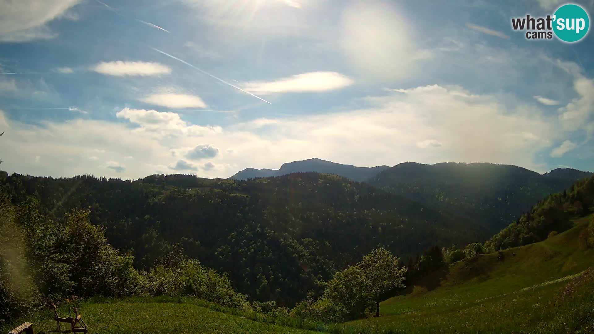 Webcam Brunarica Dražgoše – Live View of Ratitovec (1666 m)