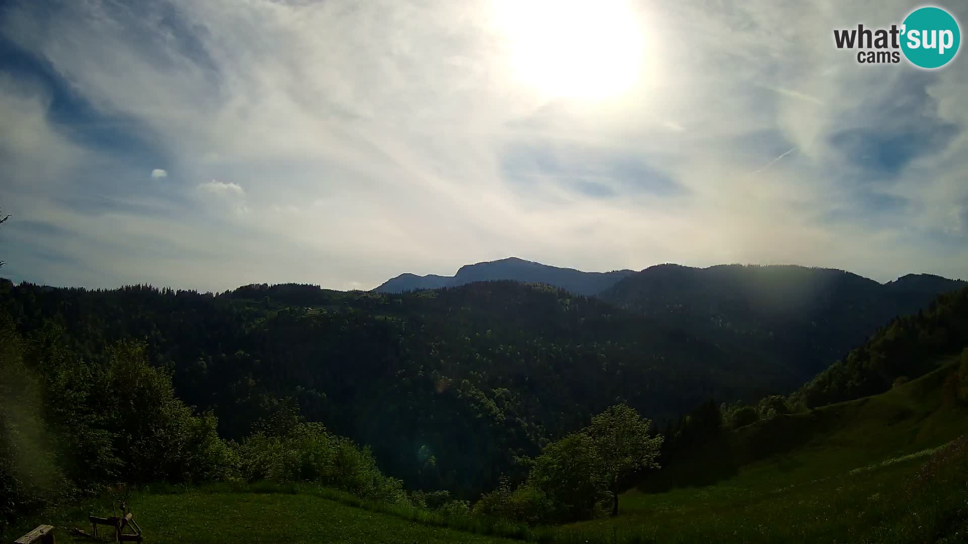 Webcam Brunarica Dražgoše – Liveblick auf Ratitovec (1666 m)