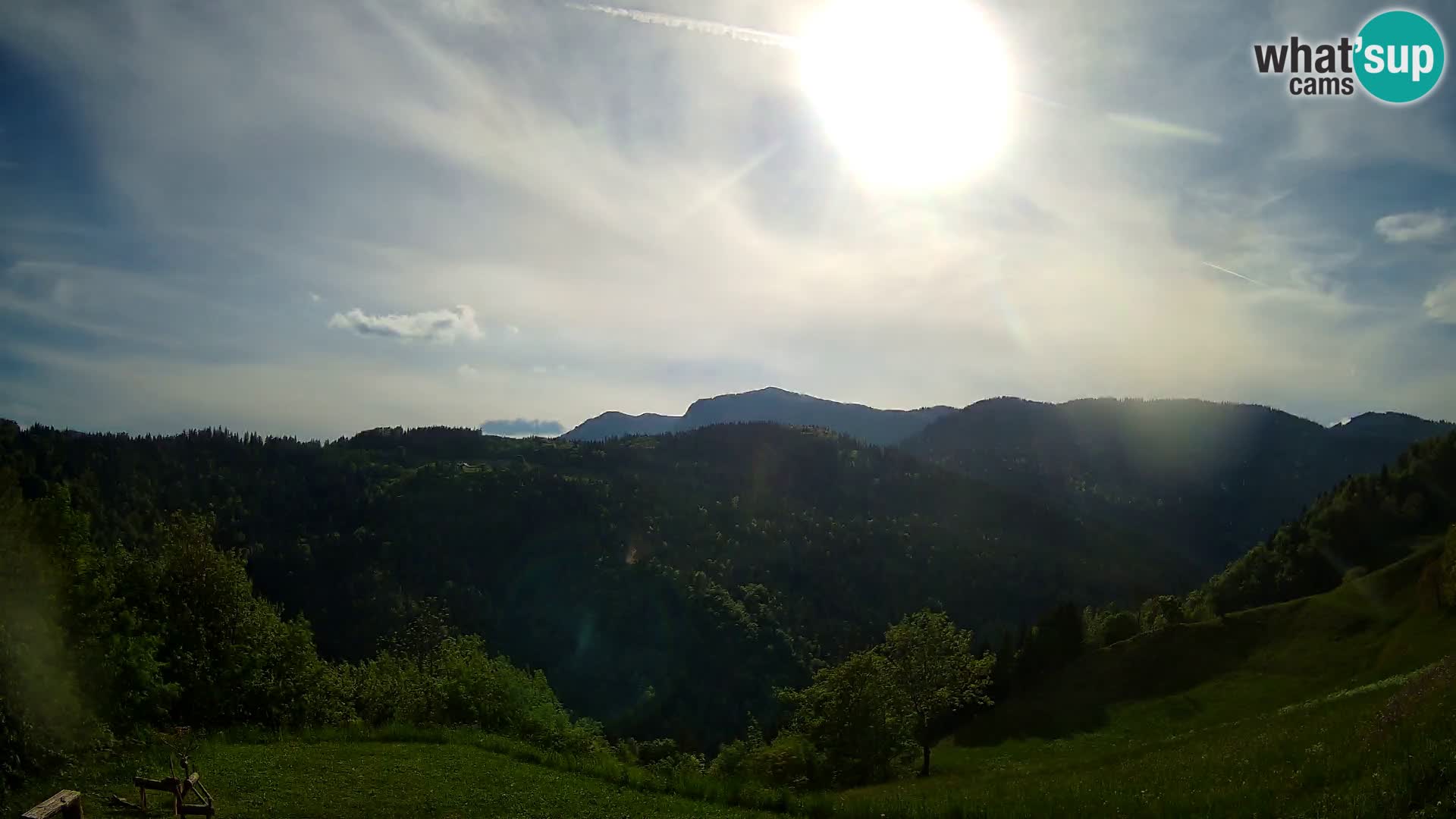 Webcam Brunarica Dražgoše – Live View of Ratitovec (1666 m)