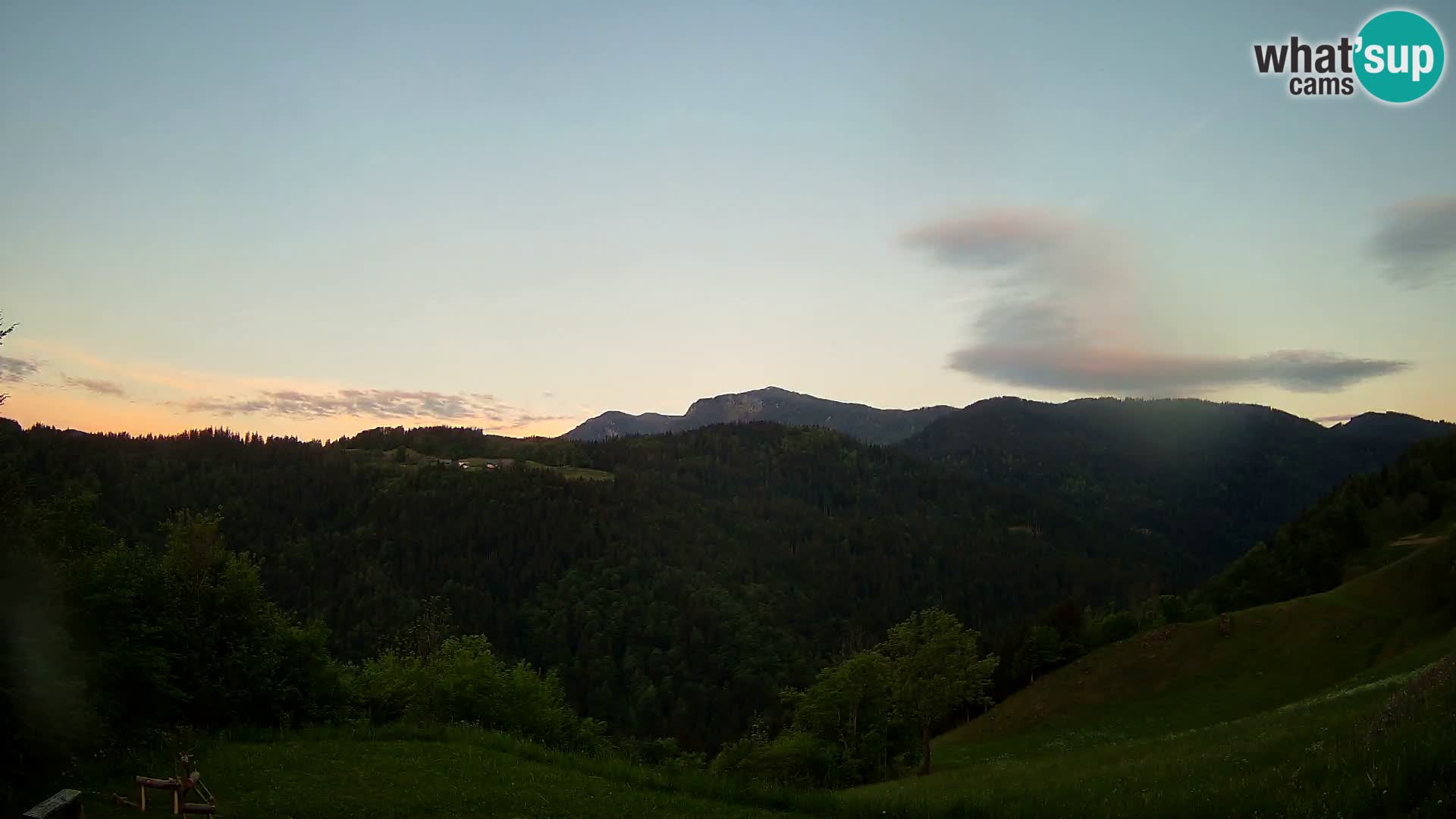 Webcam Brunarica Dražgoše – Liveblick auf Ratitovec (1666 m)