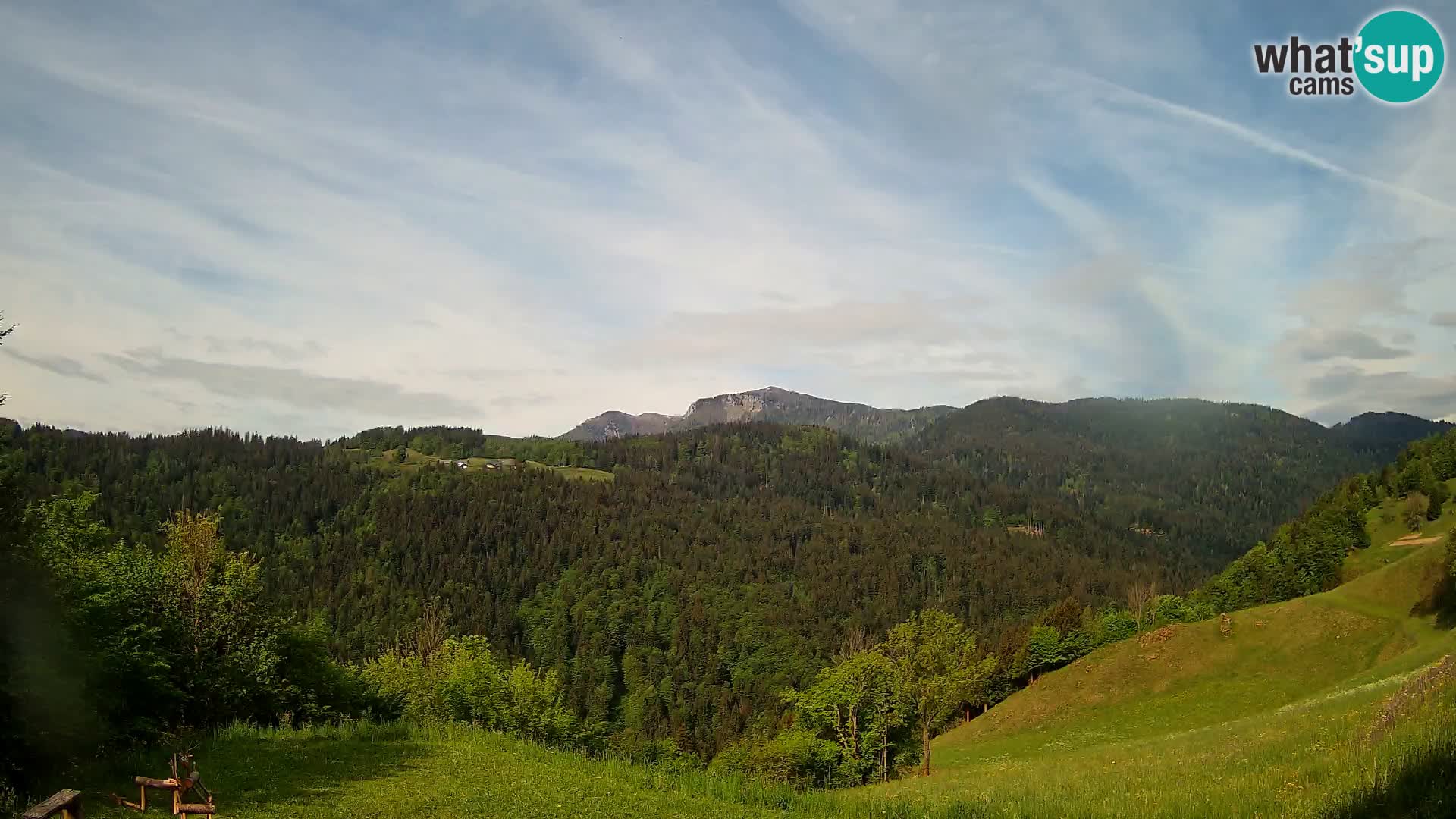 Webcam Brunarica Dražgoše – Live View of Ratitovec (1666 m)