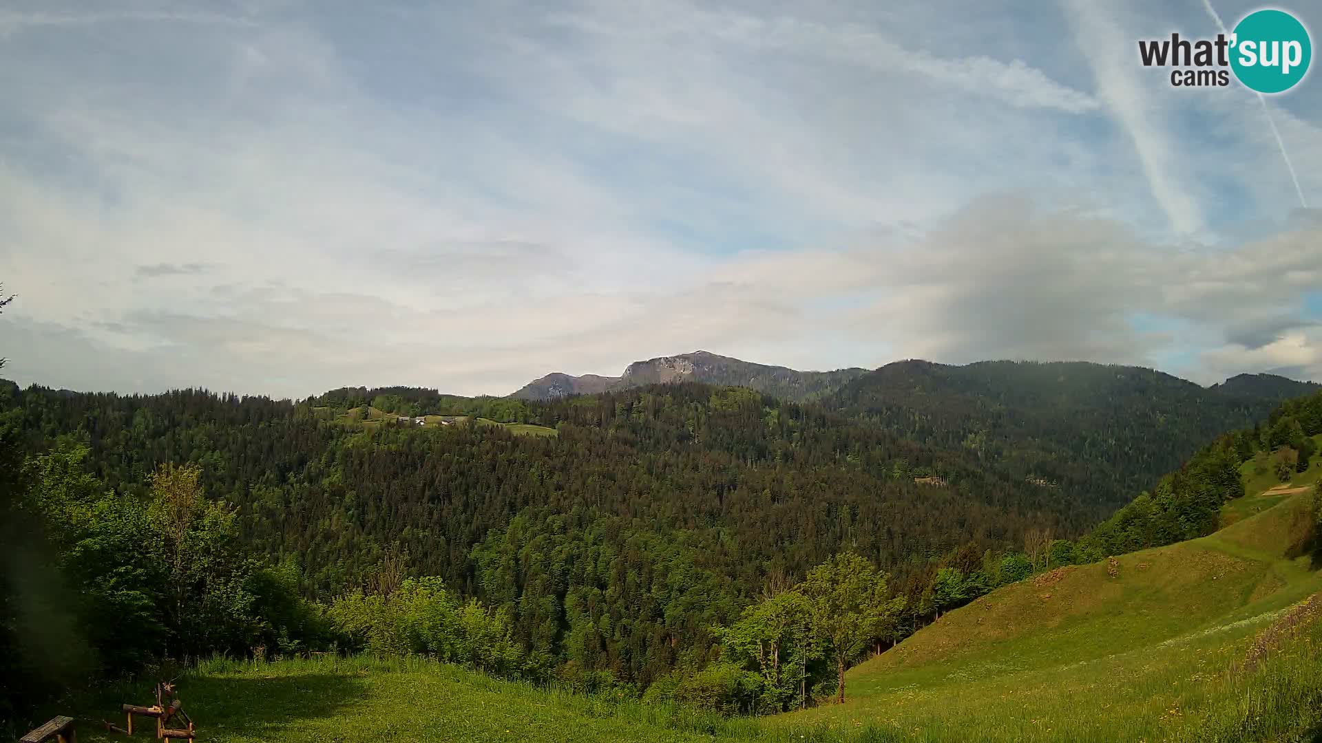 Webcam Brunarica Dražgoše – Live View of Ratitovec (1666 m)
