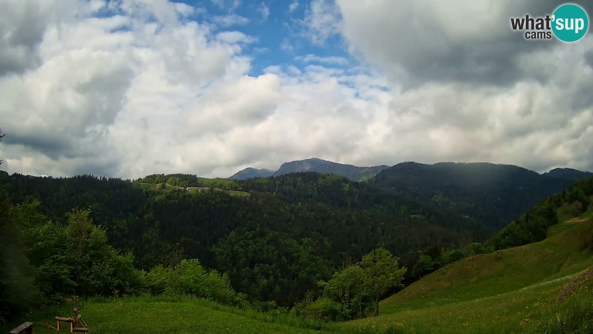Webcam Brunarica Dražgoše – Live View of Ratitovec (1666 m)