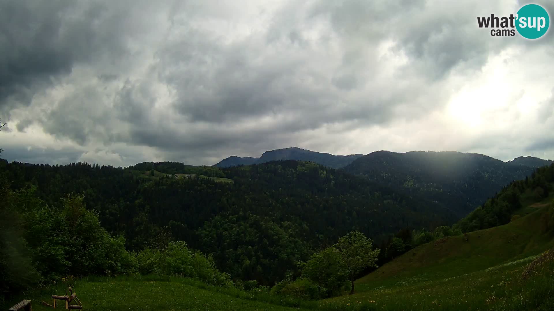 Webcam Brunarica Dražgoše – Live View of Ratitovec (1666 m)