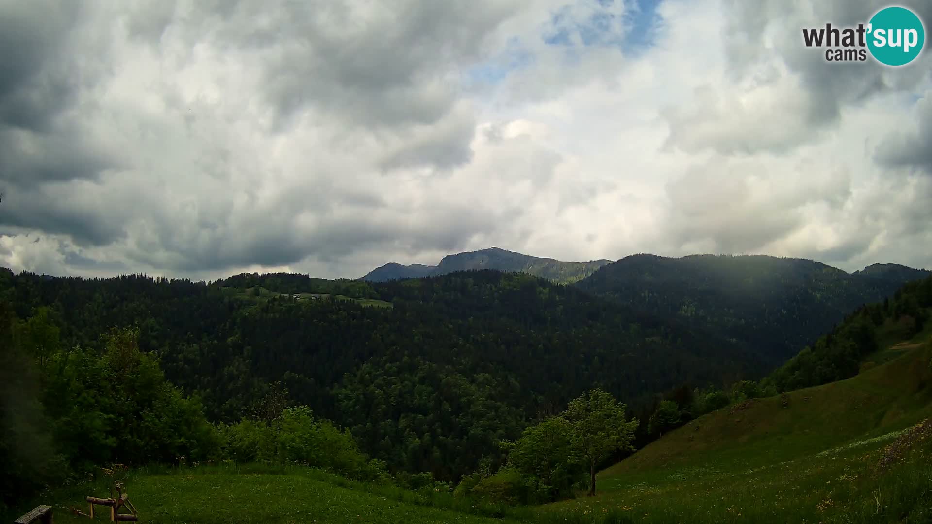 Webcam Brunarica Dražgoše – Live View of Ratitovec (1666 m)