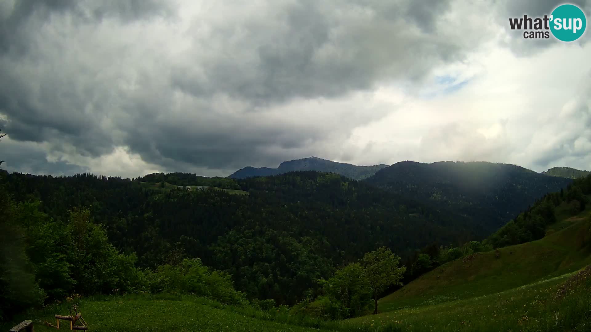 Webcam Brunarica Dražgoše – Live View of Ratitovec (1666 m)