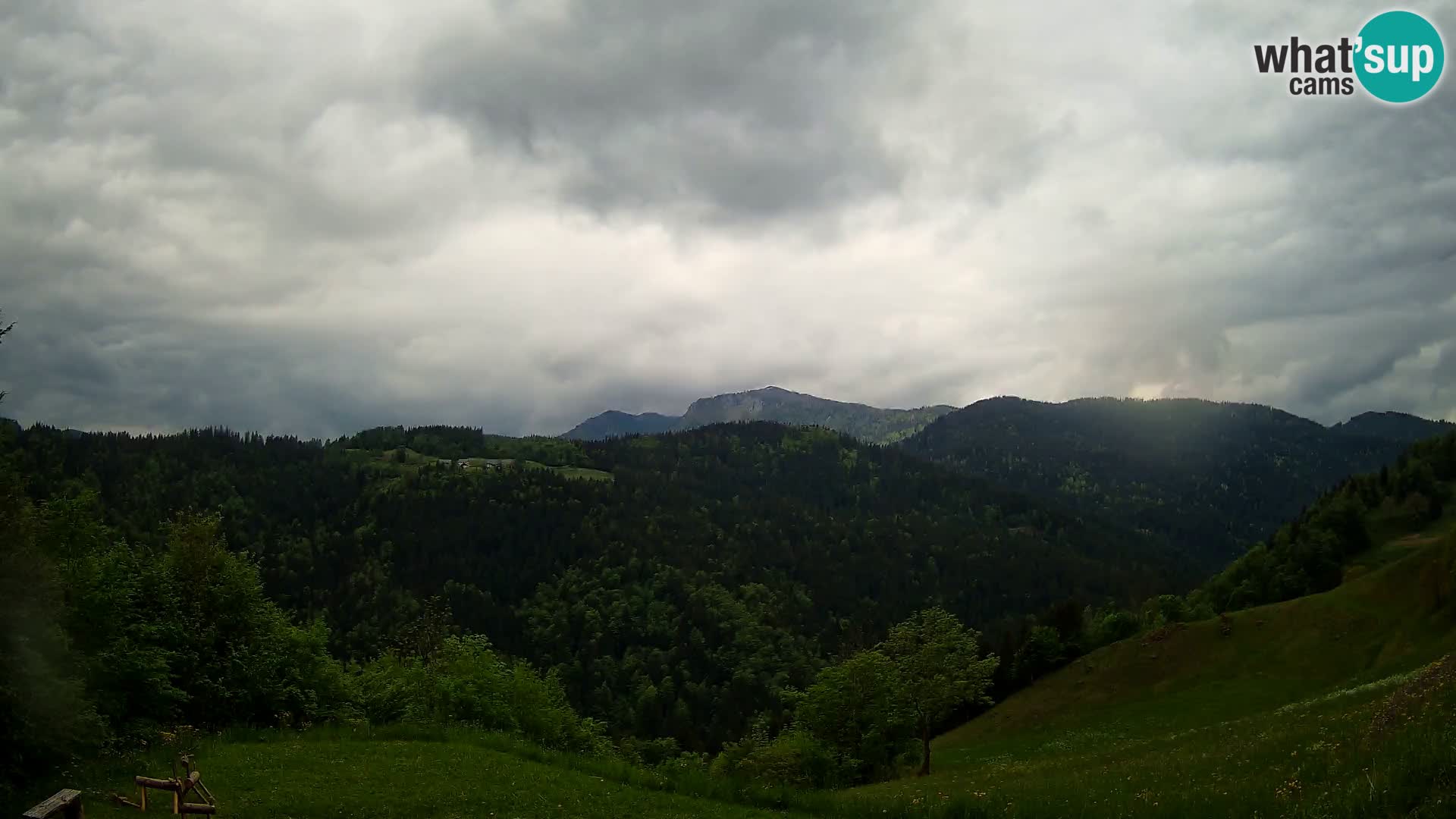 Webcam Brunarica Dražgoše – Live View of Ratitovec (1666 m)