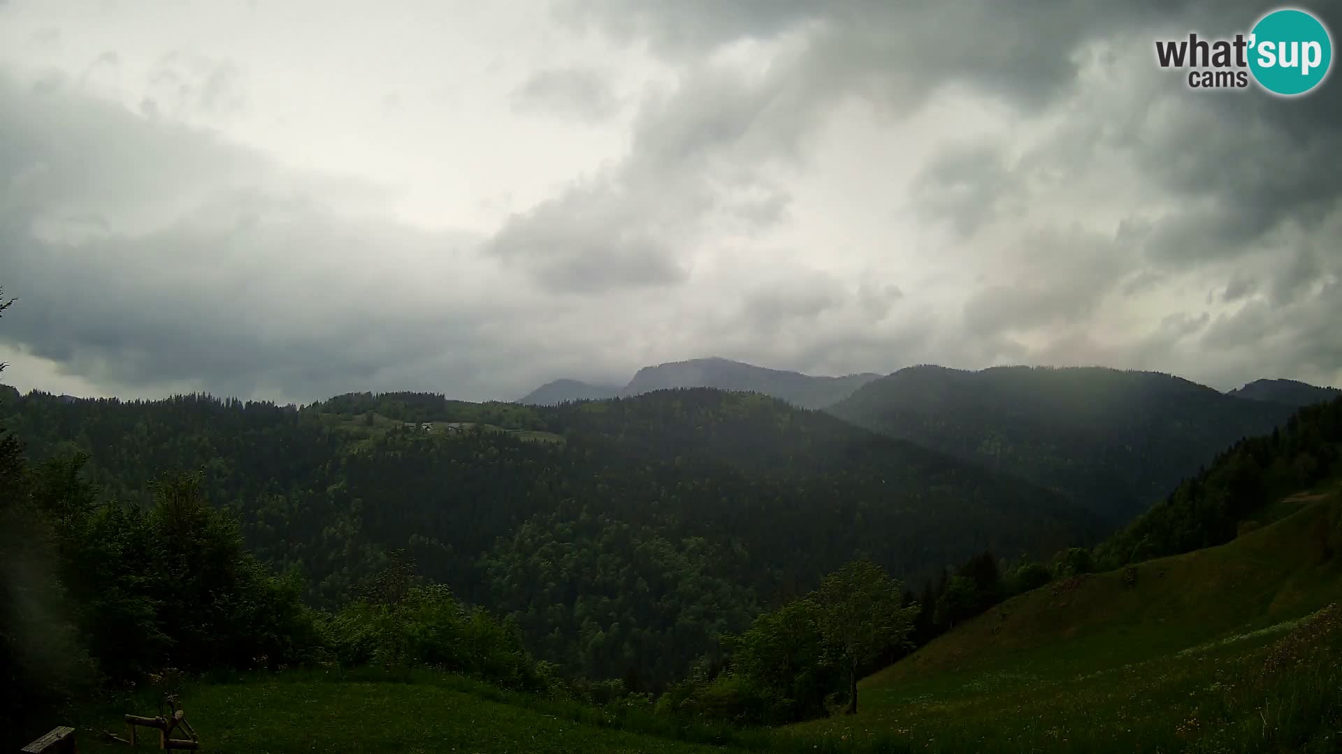 Webcam Brunarica Dražgoše – Live View of Ratitovec (1666 m)