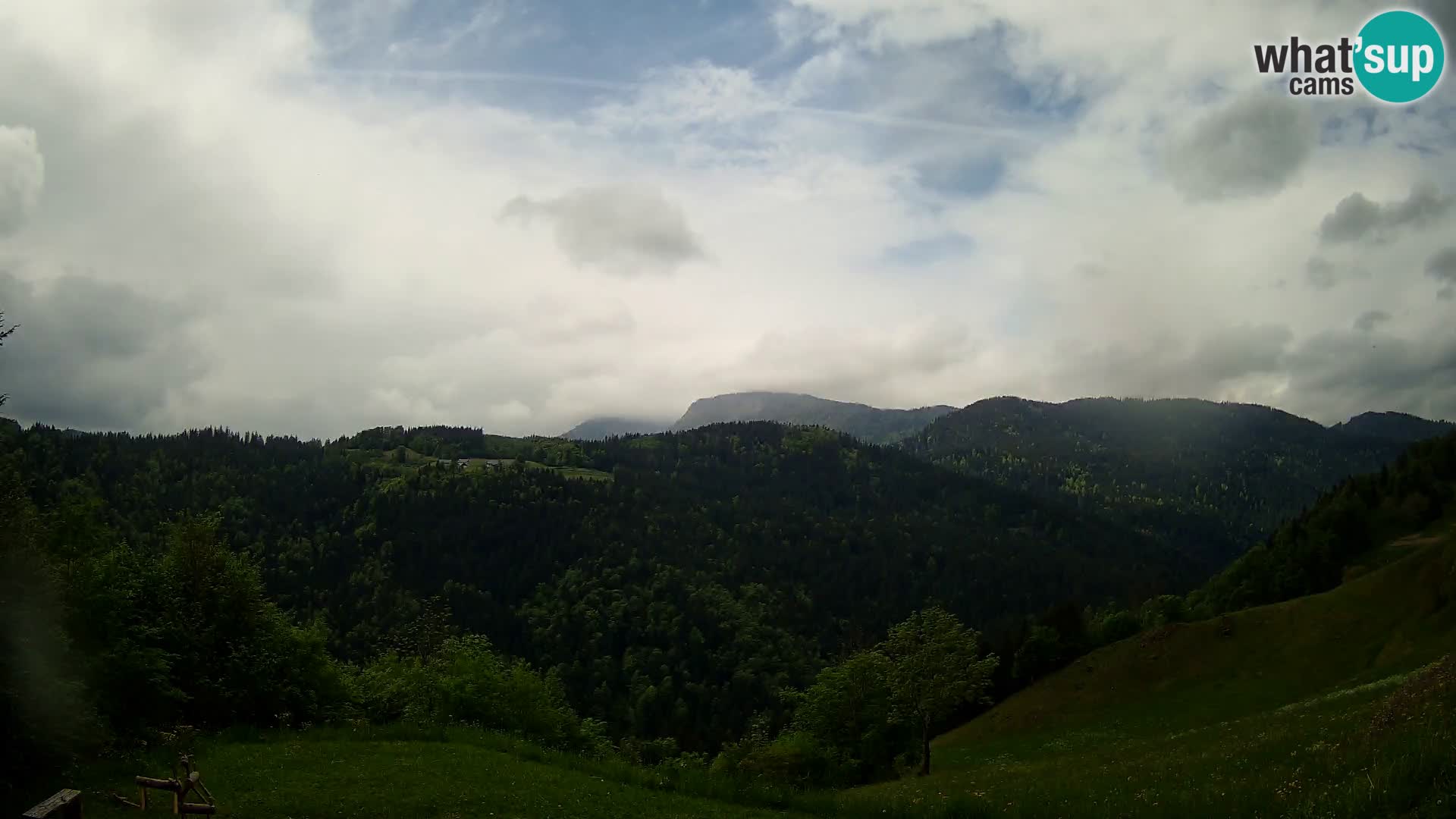 Web kamera Brunarica Dražgoše – Pogled uživo na Ratitovec (1666 m)