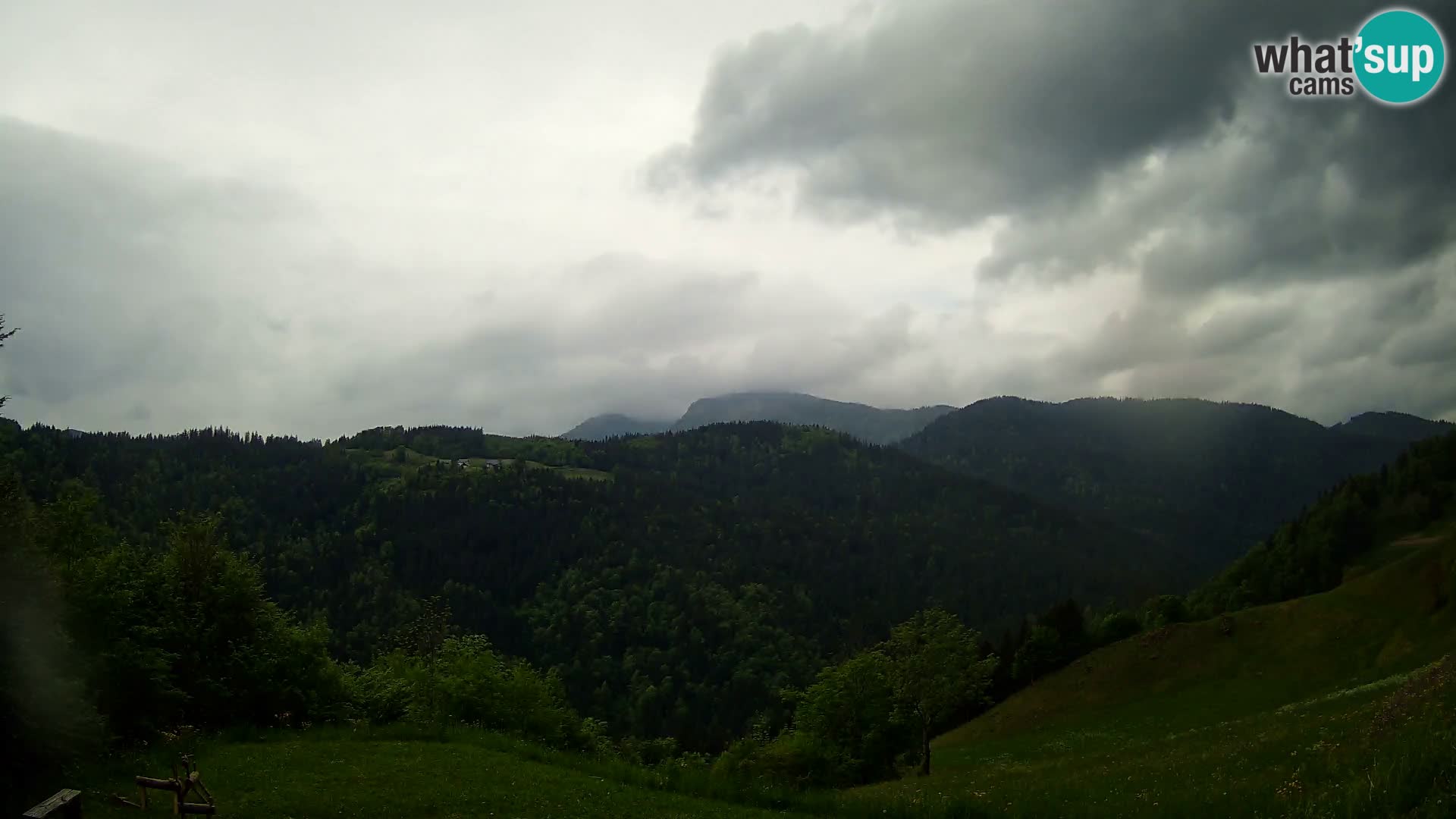 Webcam Brunarica Dražgoše – Live View of Ratitovec (1666 m)