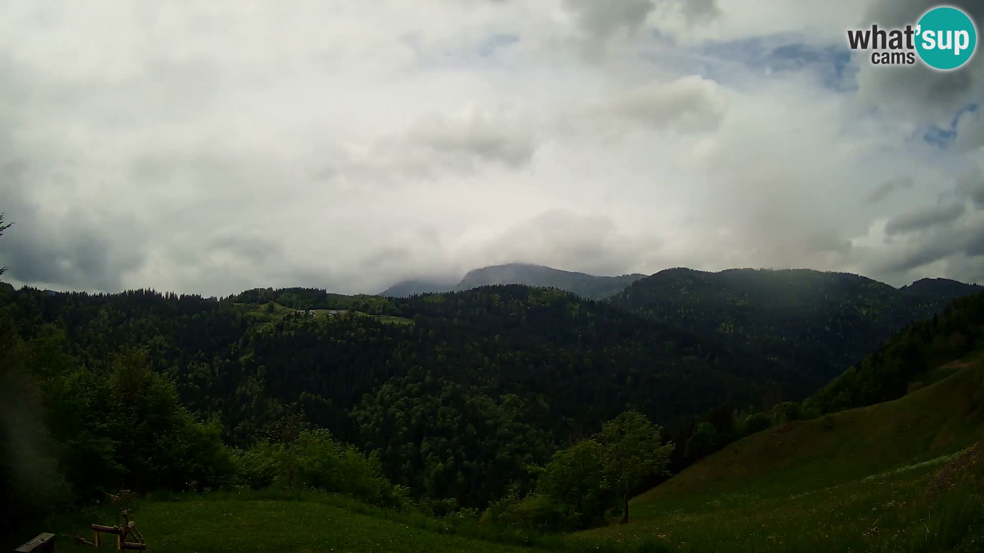 Webcam Brunarica Dražgoše – Live View of Ratitovec (1666 m)