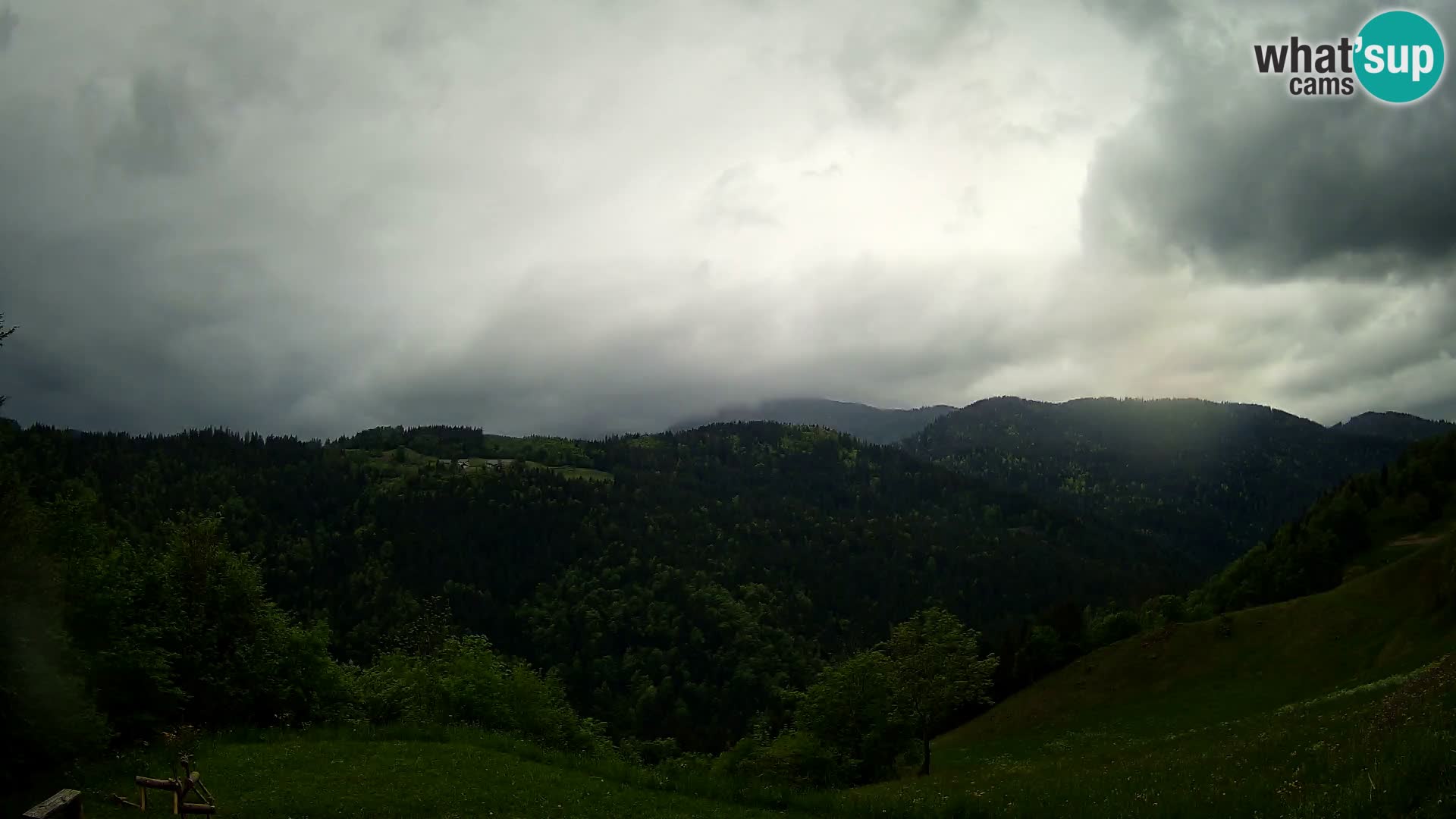 Webcam Brunarica Dražgoše – Live View of Ratitovec (1666 m)
