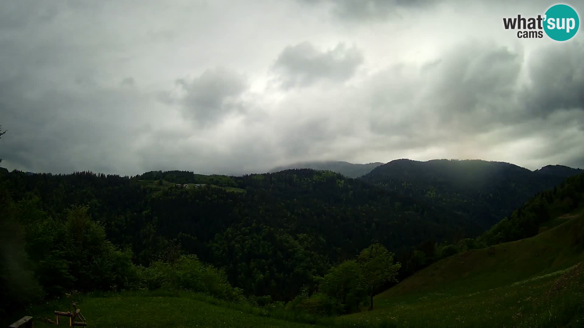 Webcam Brunarica Dražgoše – Live View of Ratitovec (1666 m)
